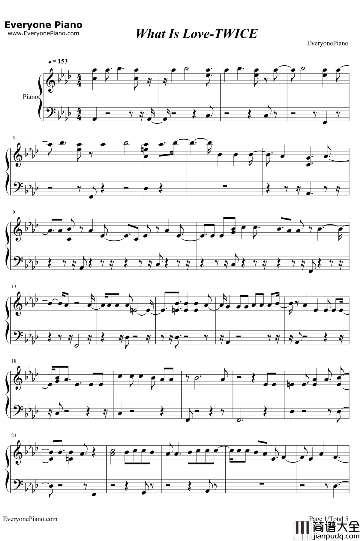 What_Is_Love钢琴谱_Twice