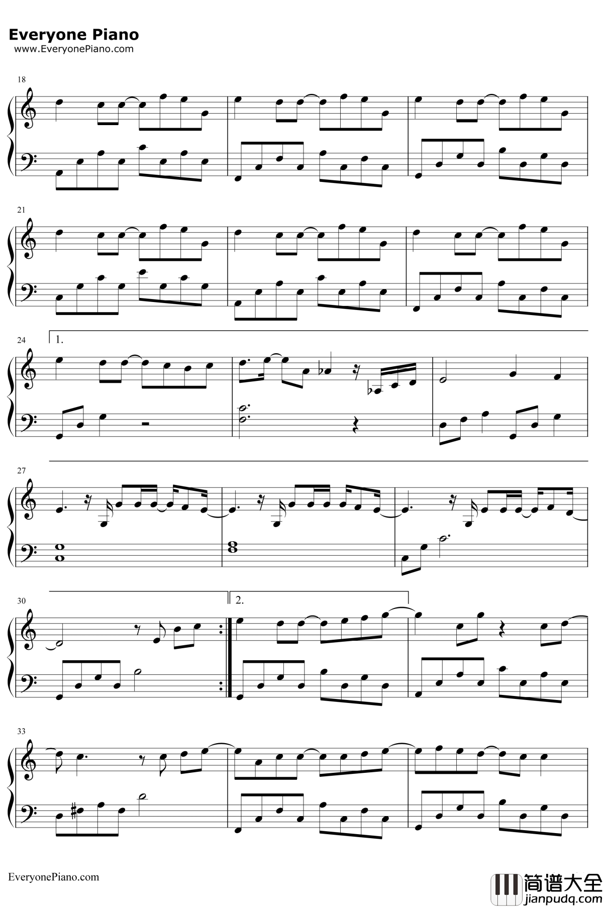 和你在一起钢琴谱_汪苏泷