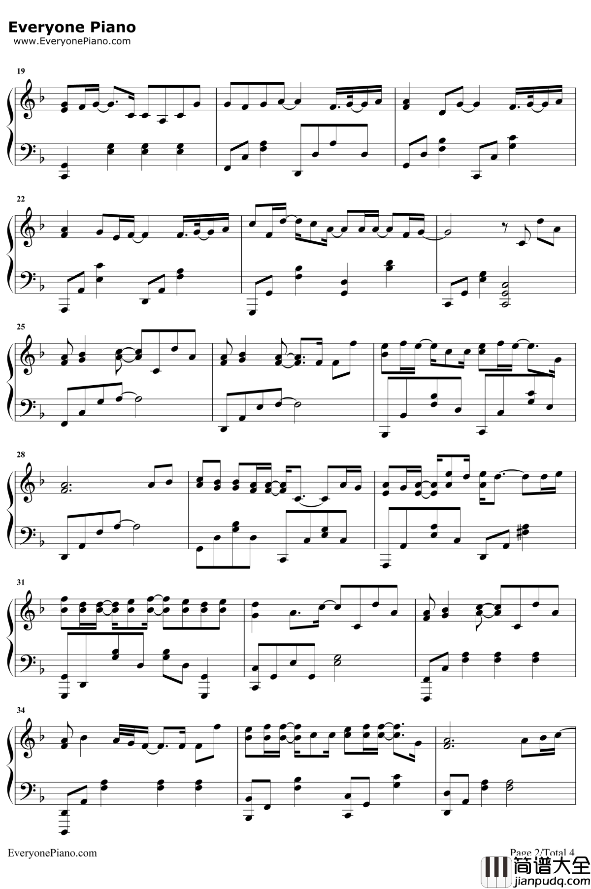 可乐钢琴谱_谢安琪