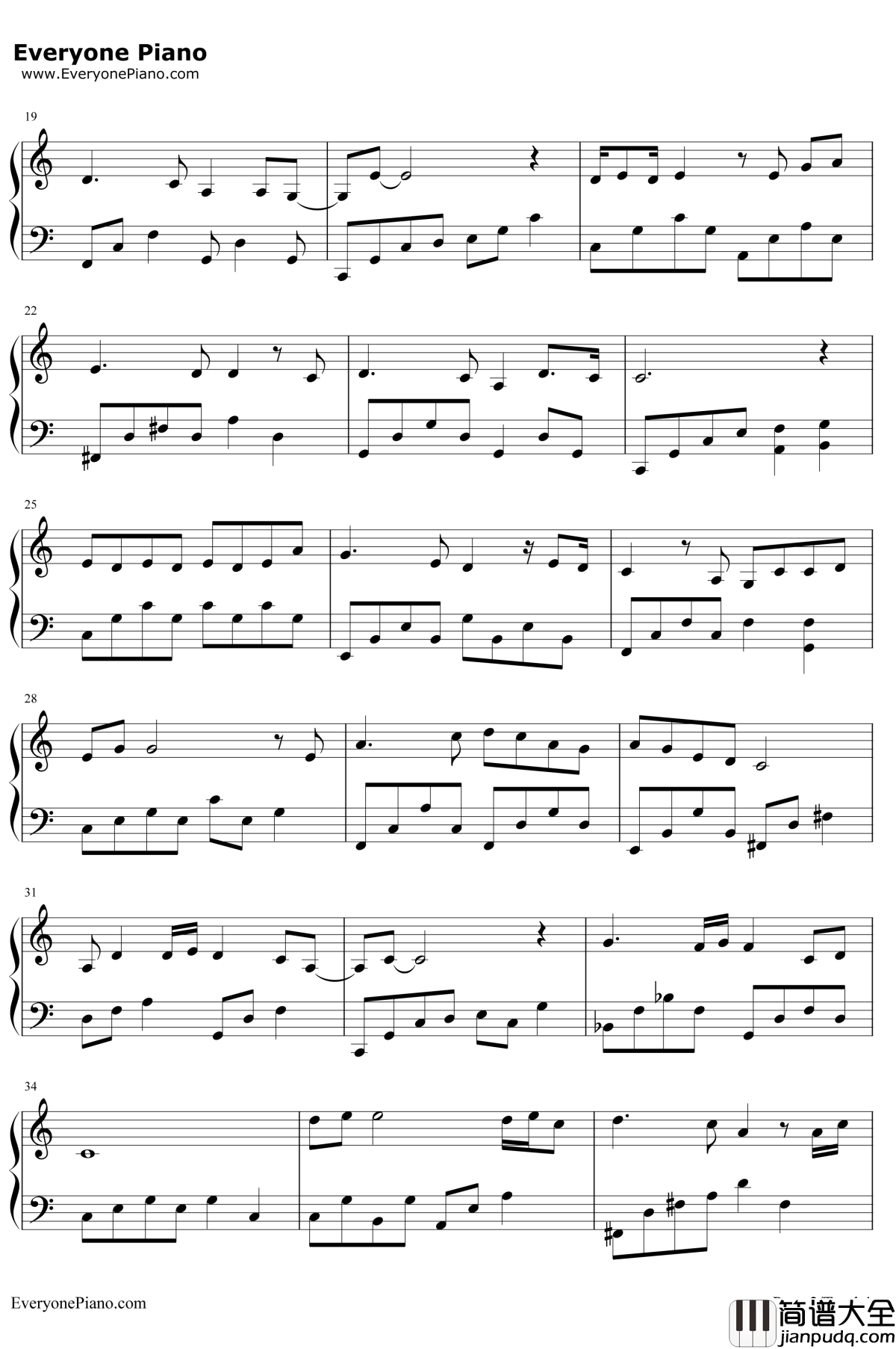 听雪钢琴谱_张碧晨_烈火如歌插曲