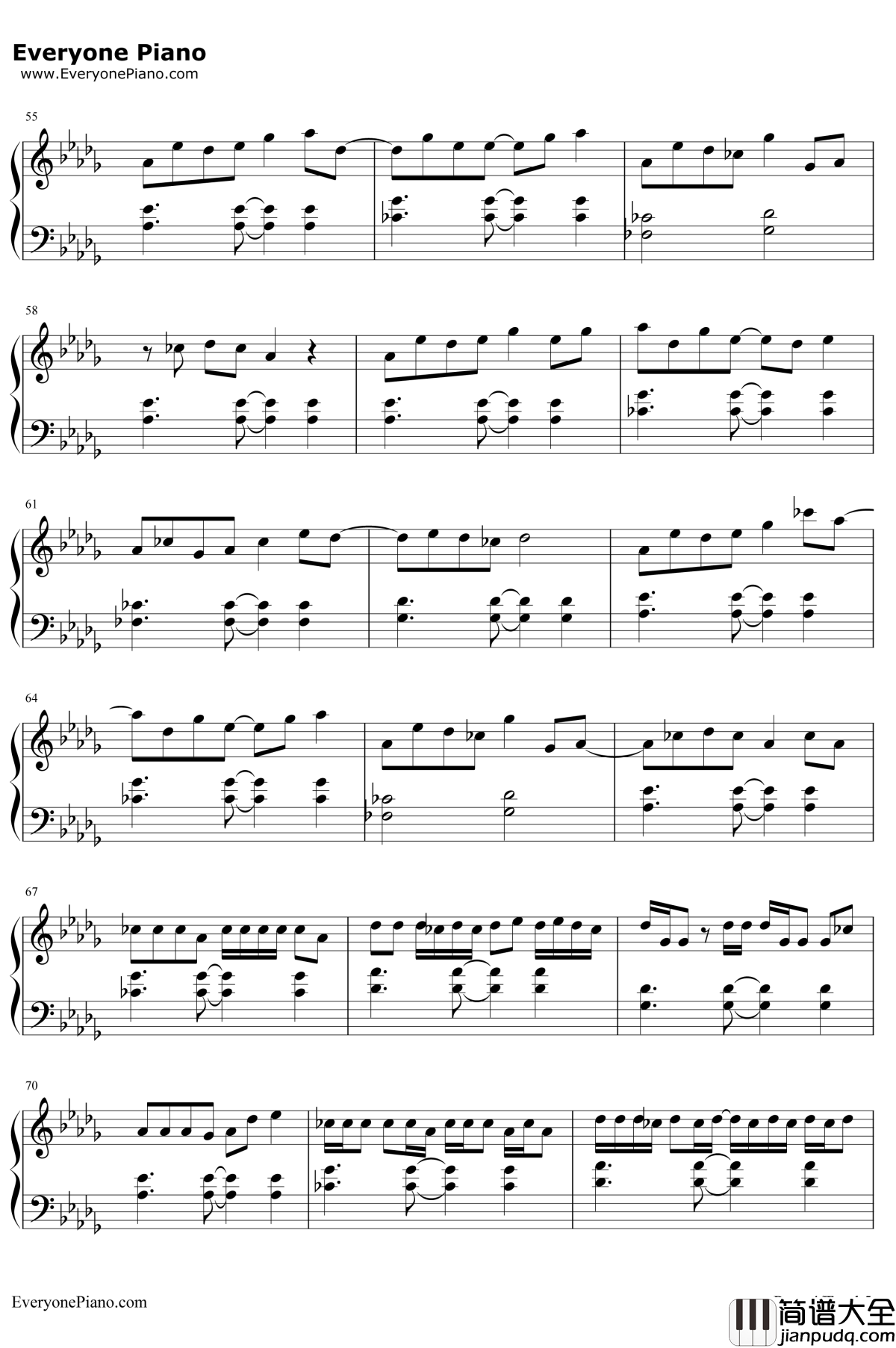 小棋童钢琴谱_双笙