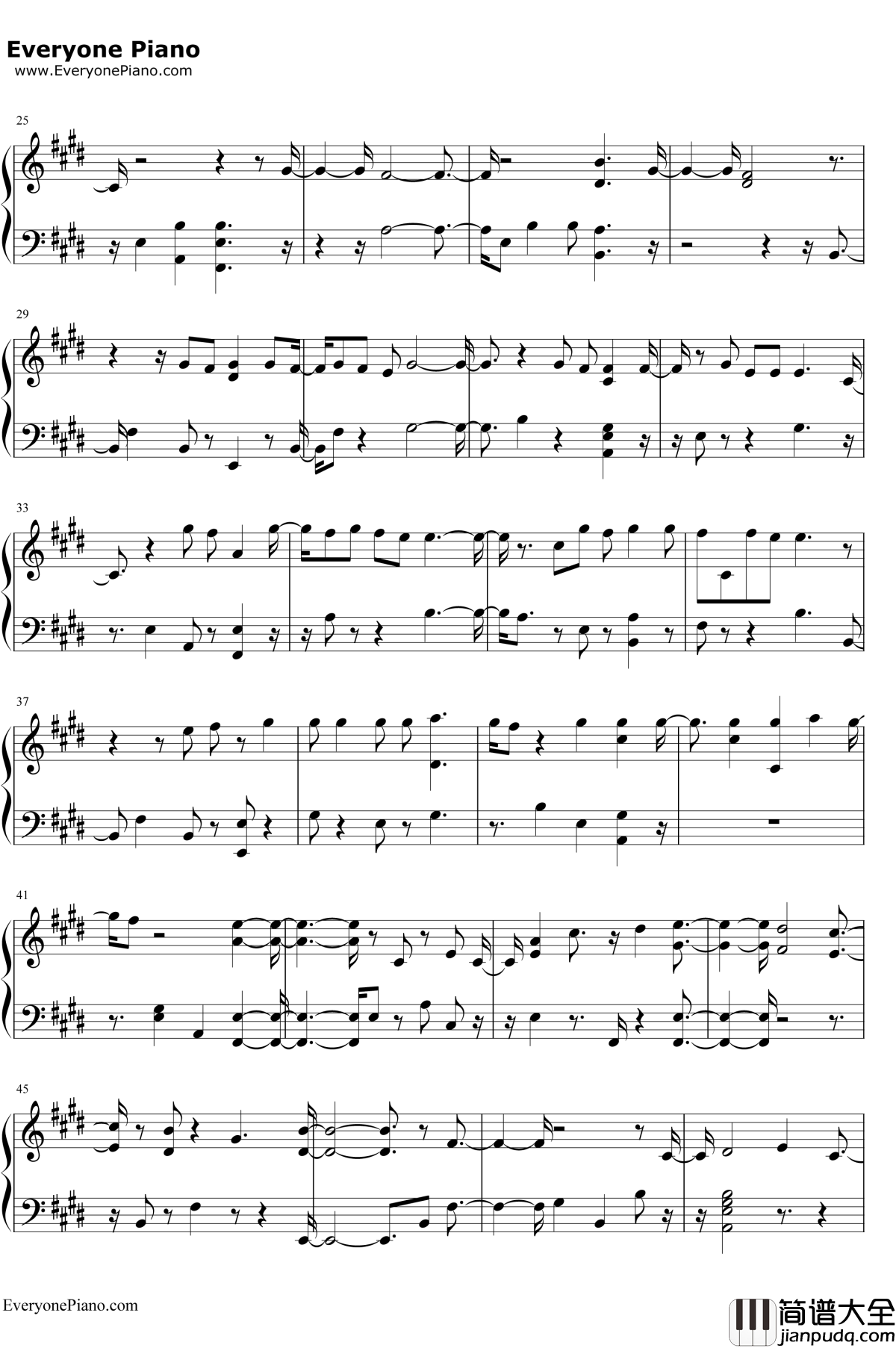 Flower_Road钢琴谱_Big_Bang