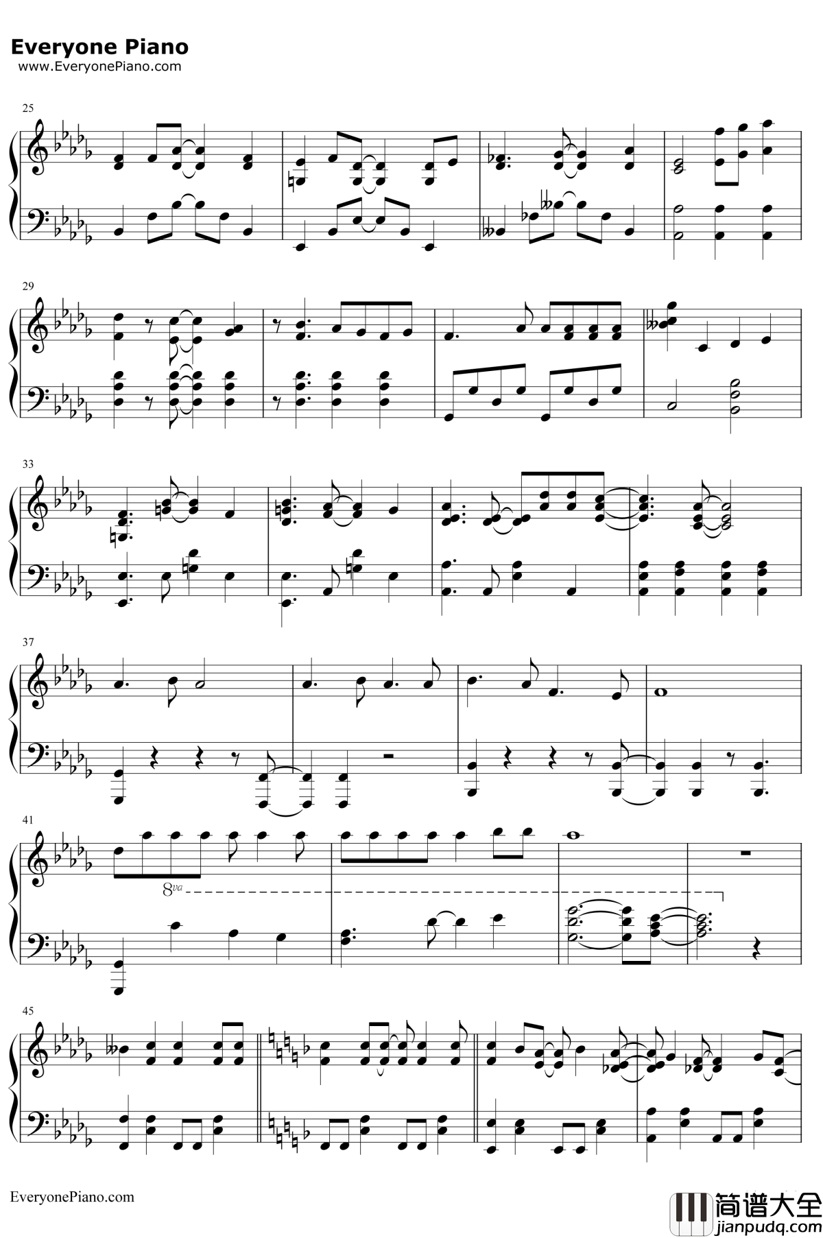 アップデート钢琴谱_Miwa