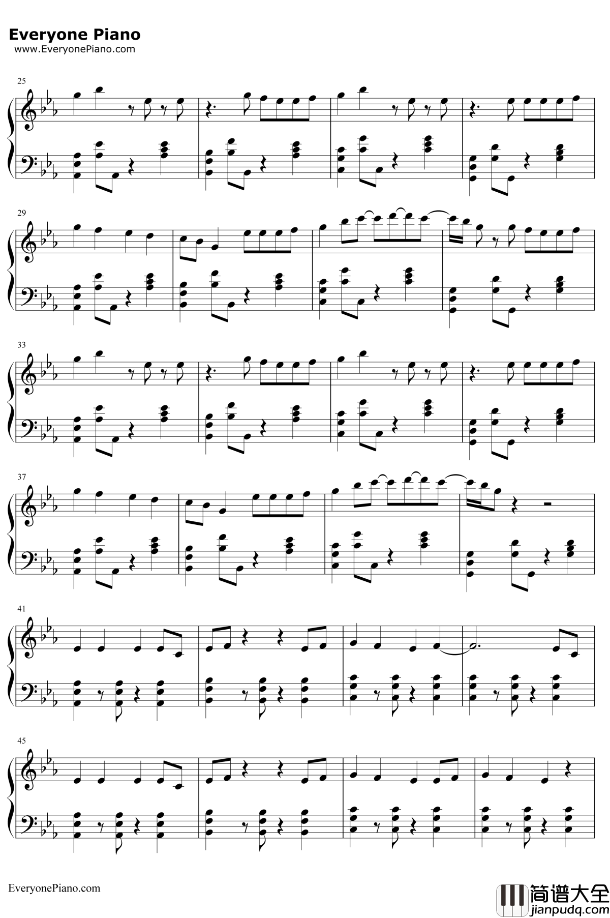 EiEi钢琴谱_偶像练习生