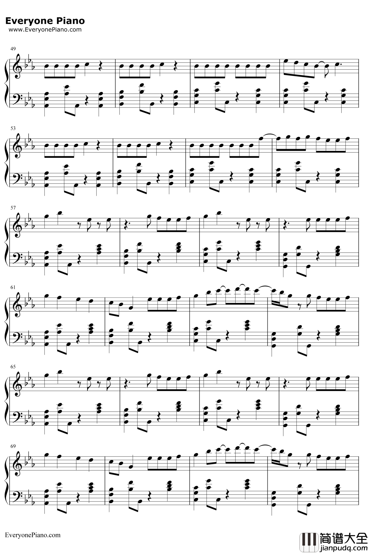 EiEi钢琴谱_偶像练习生