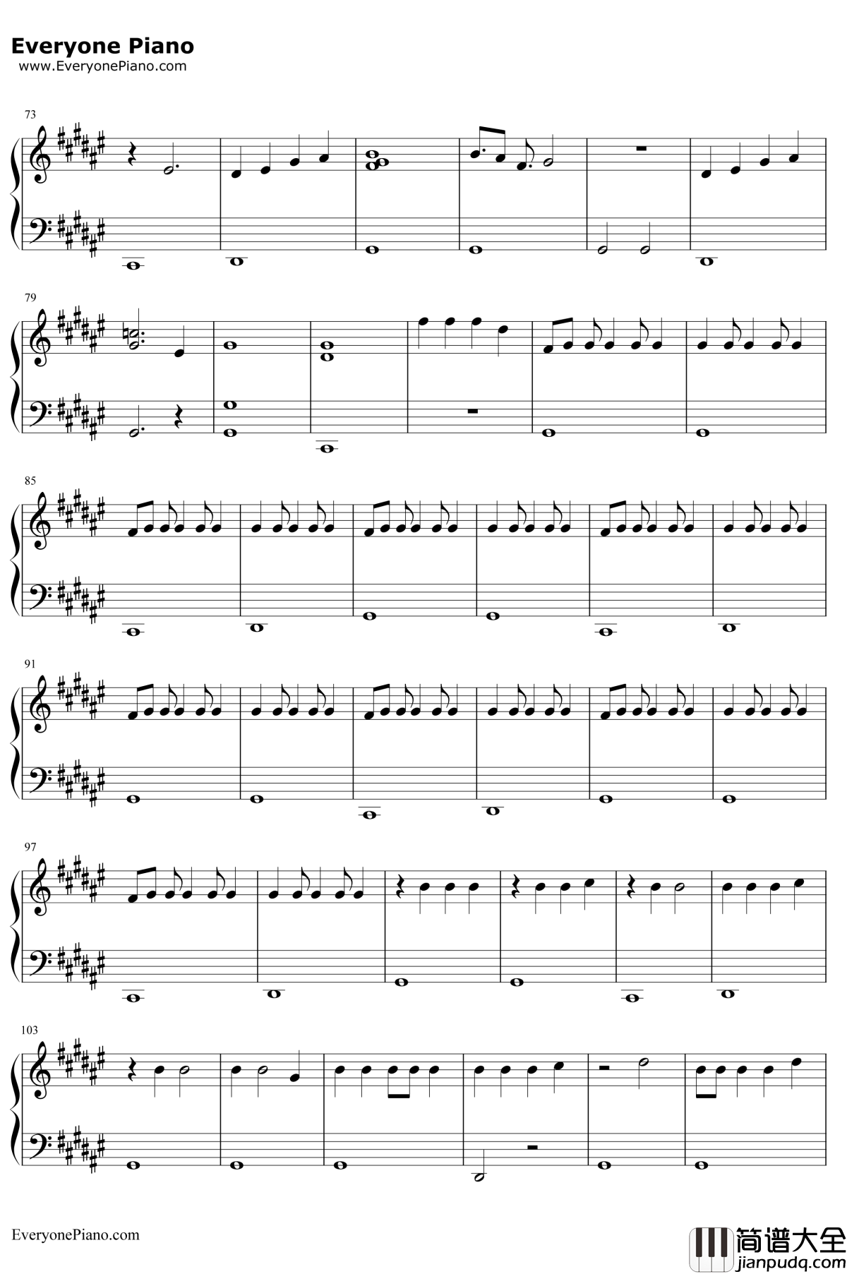 Filthy钢琴谱_Justin_Timberlake