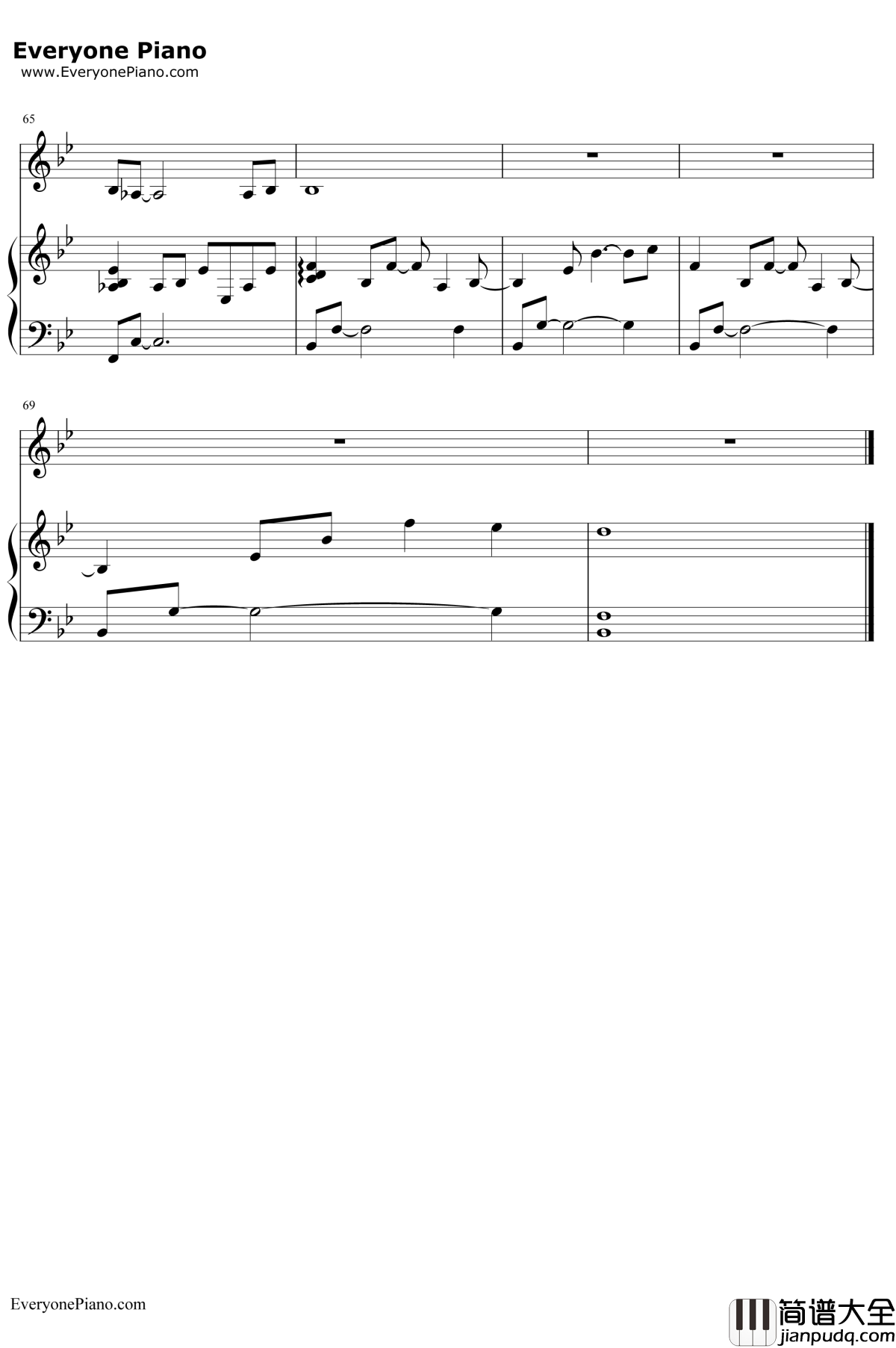 Journey钢琴谱_张韶涵