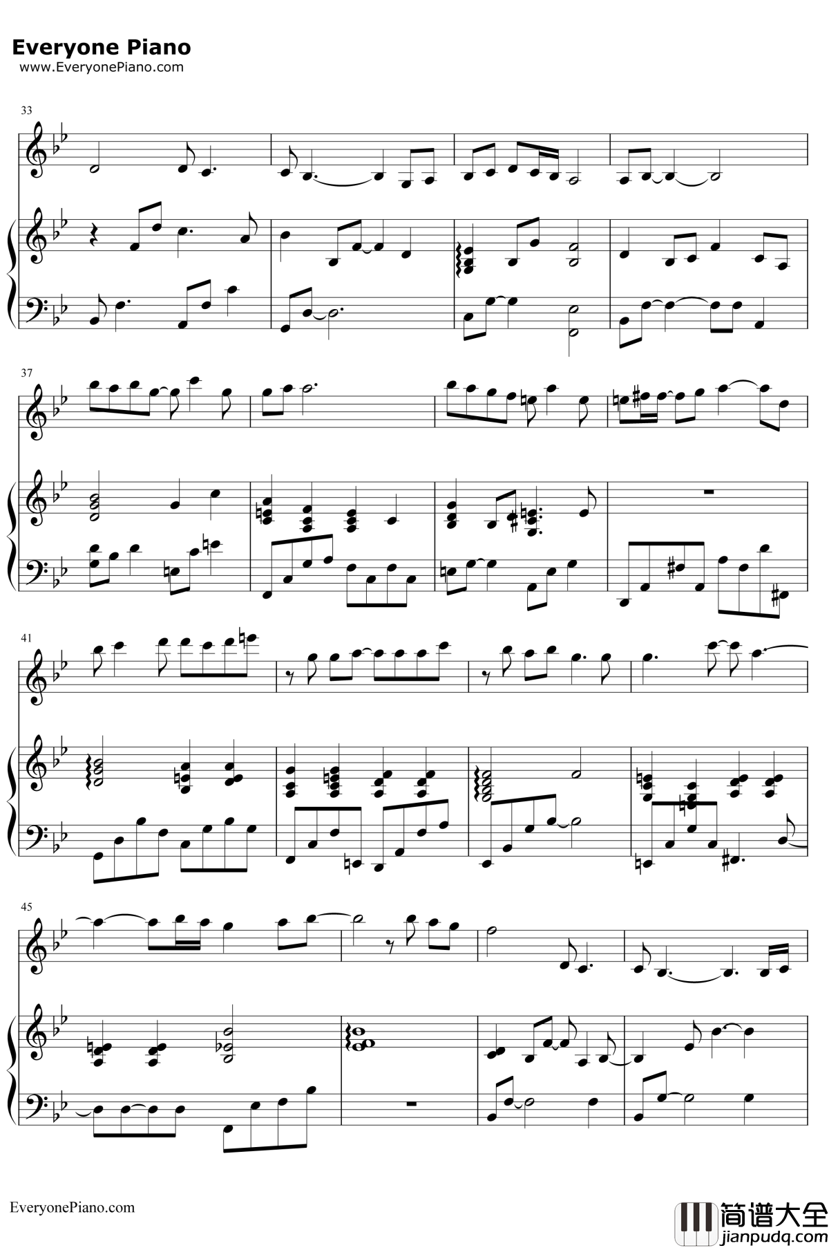 Journey钢琴谱_张韶涵