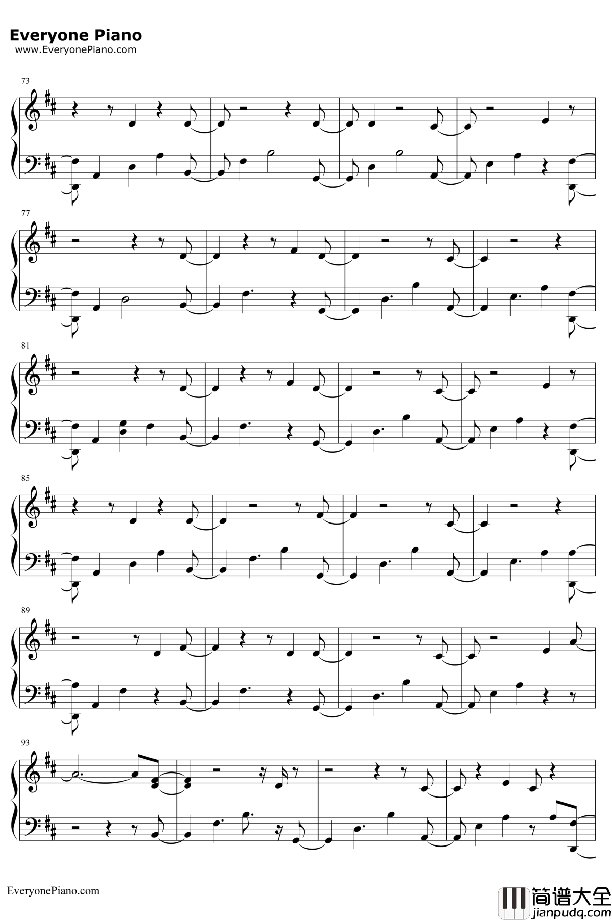 Follow_Your_Fire钢琴谱_Kodaline