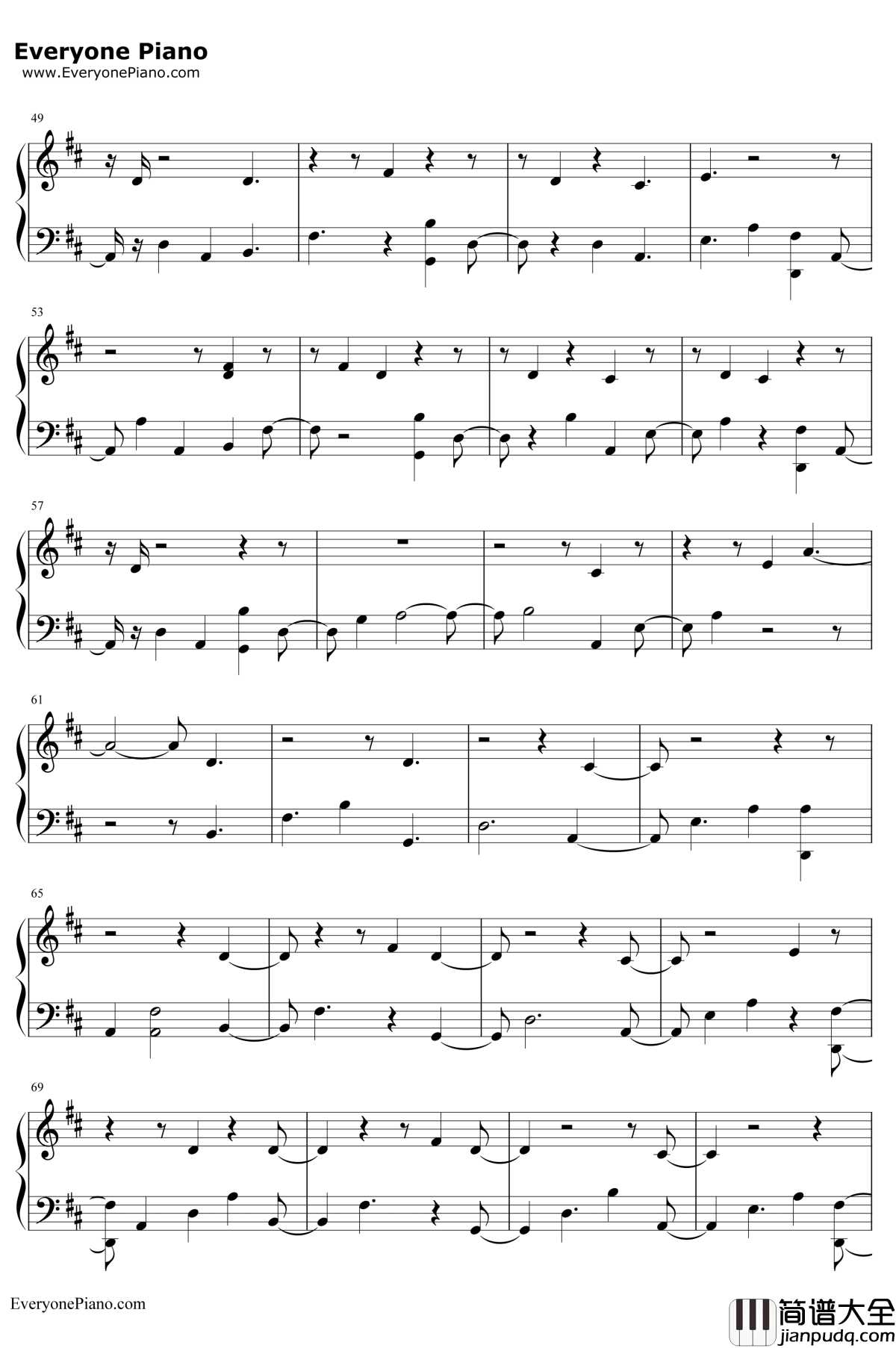 Follow_Your_Fire钢琴谱_Kodaline