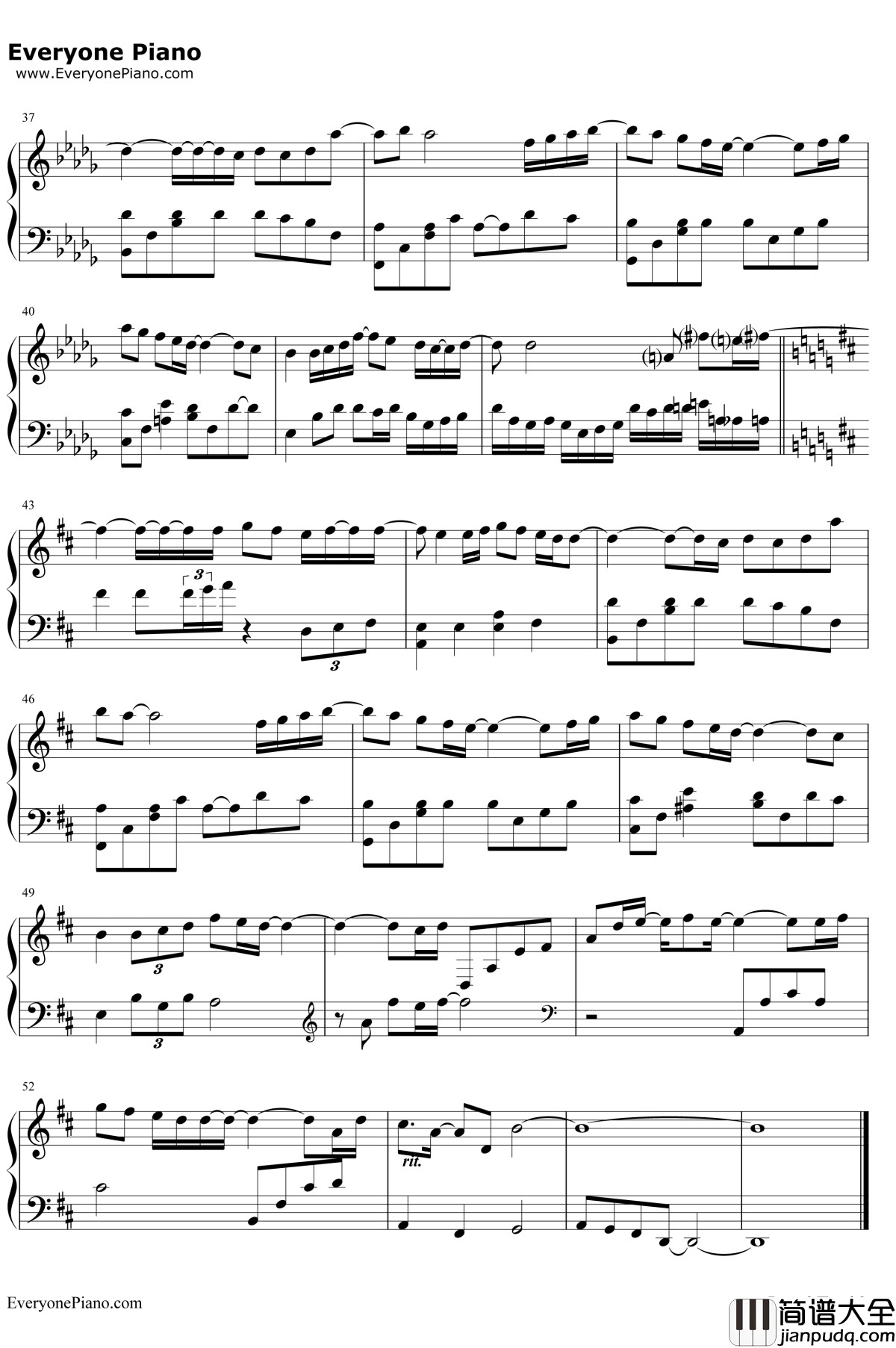 再也没有这样的人钢琴谱_李承哲