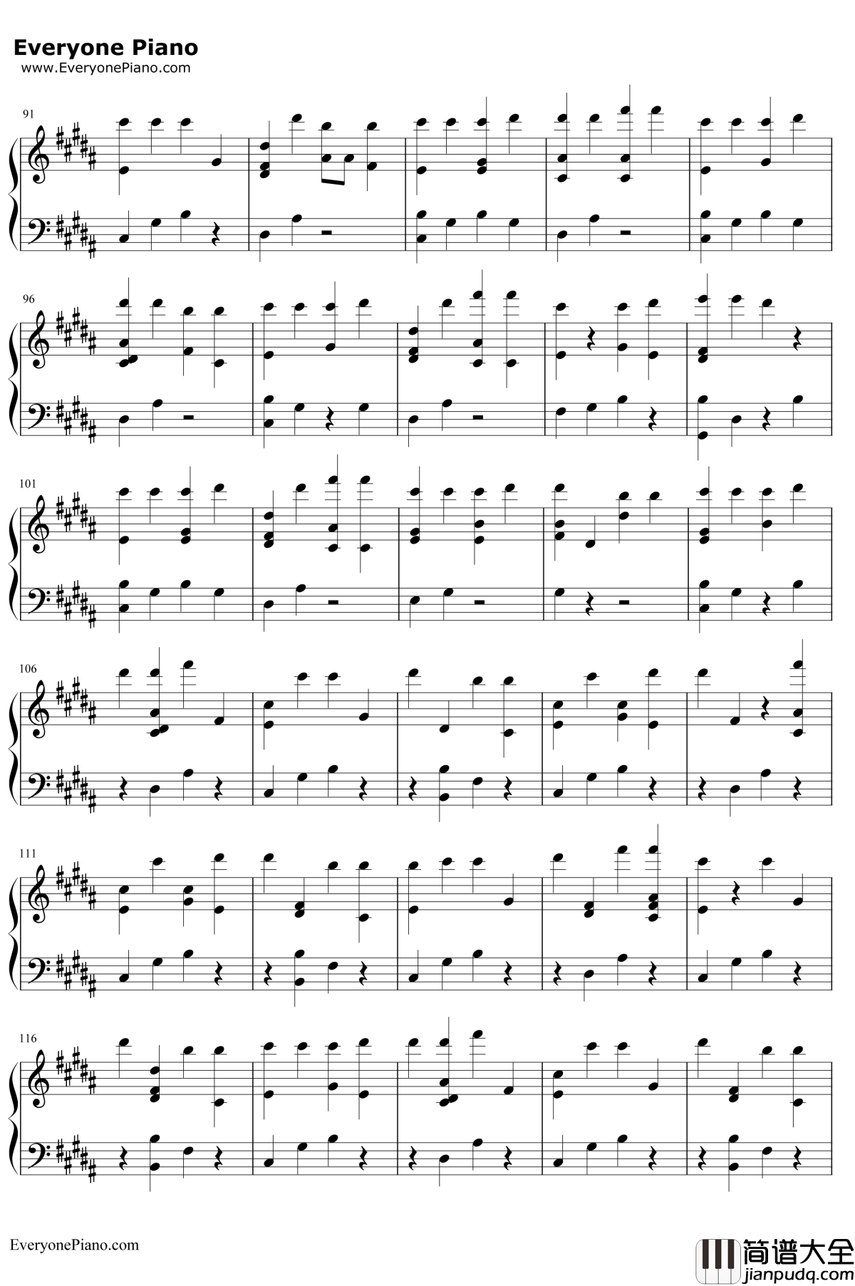 God's_Plan钢琴谱_Drake