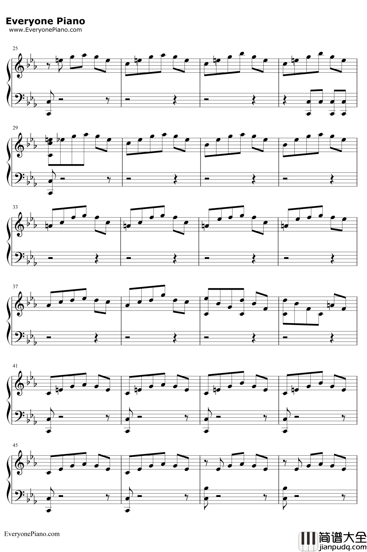 One_Strange_Rock钢琴谱_Zedd