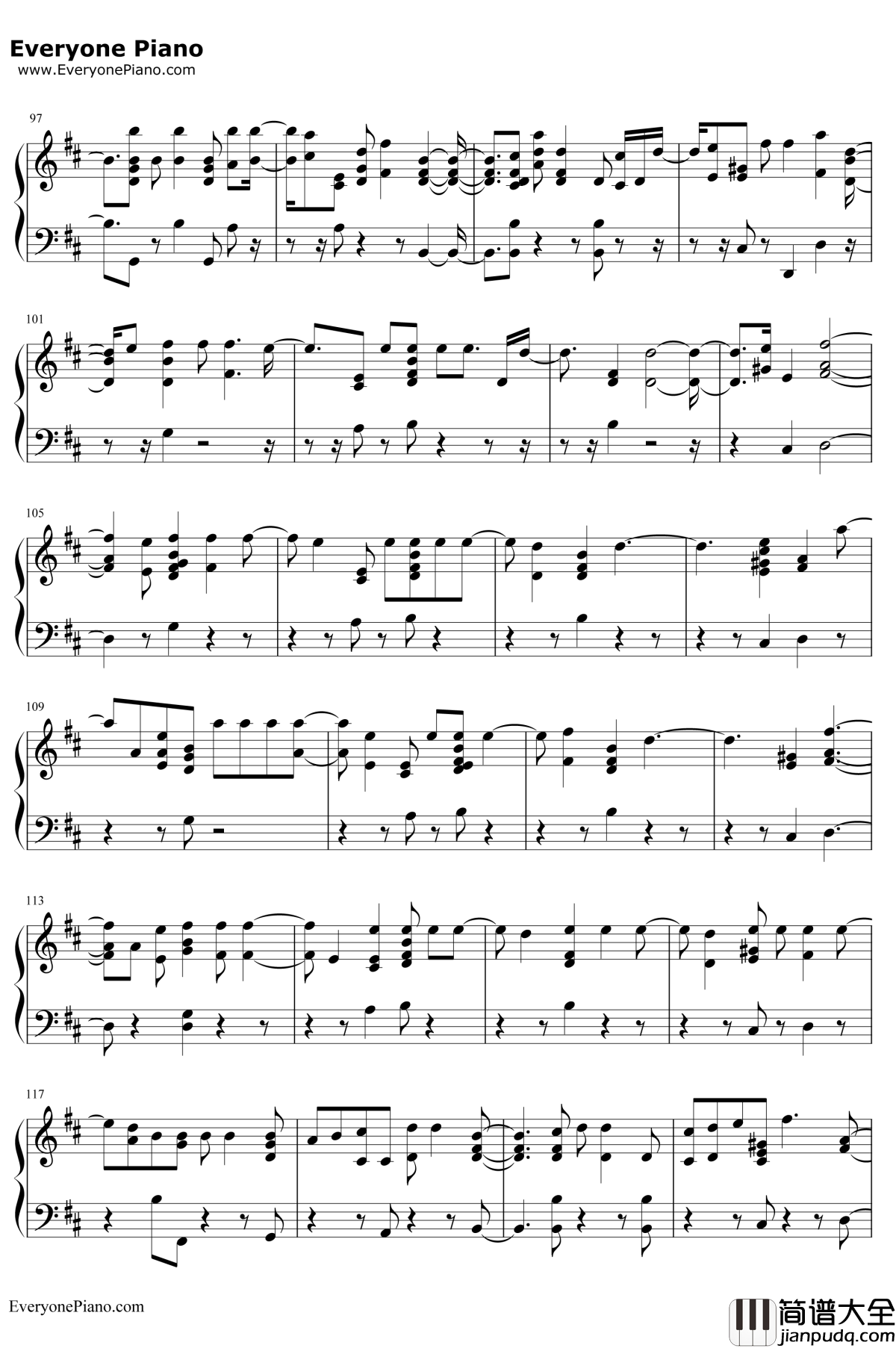 Everybody_Hates_Me钢琴谱_The_Chainsmokers