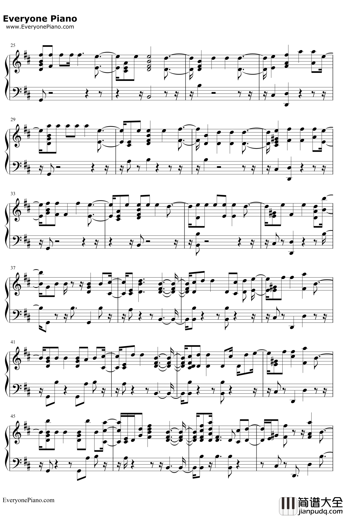 Everybody_Hates_Me钢琴谱_The_Chainsmokers