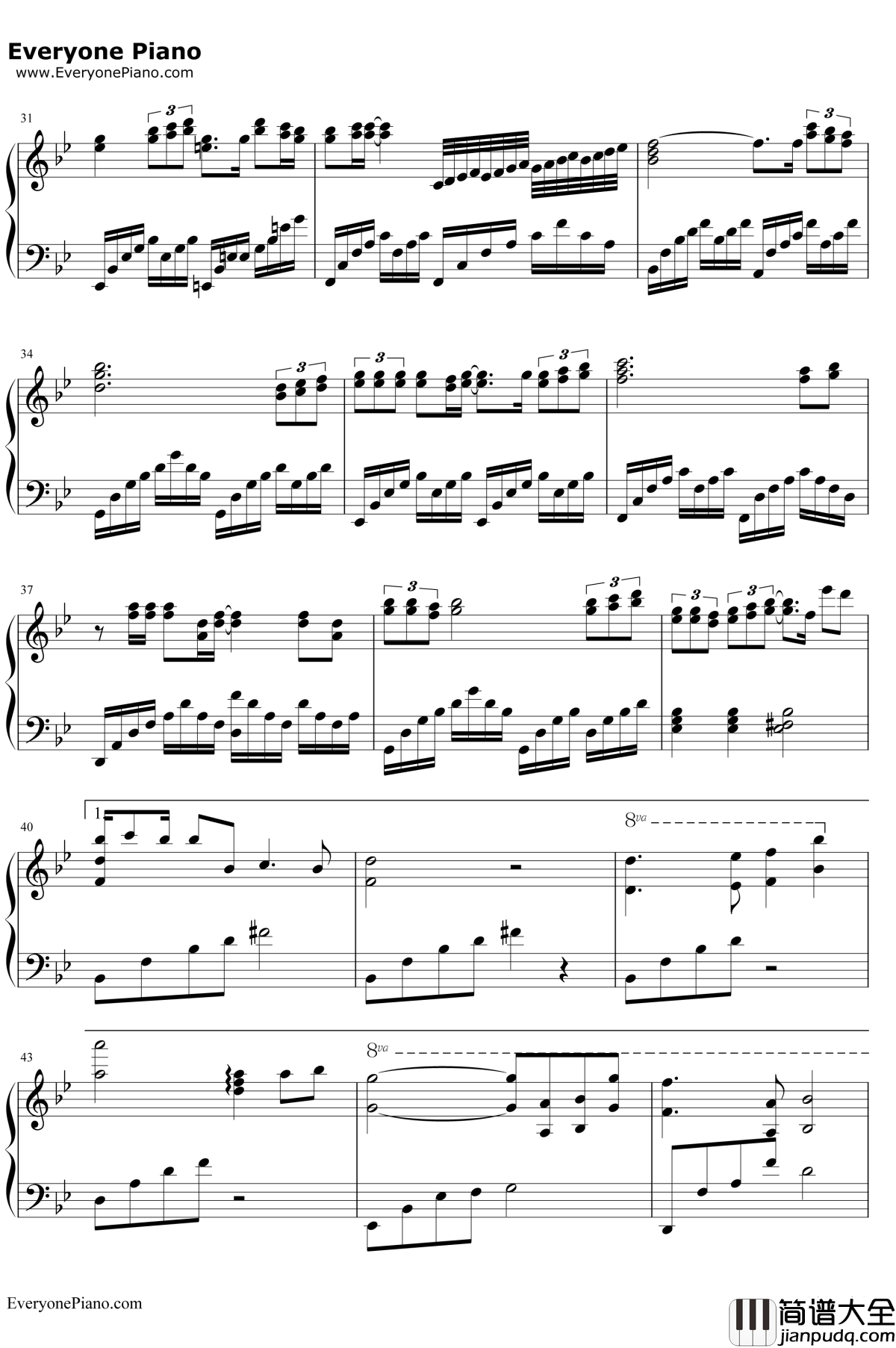 听海钢琴谱_张惠妹_完整版