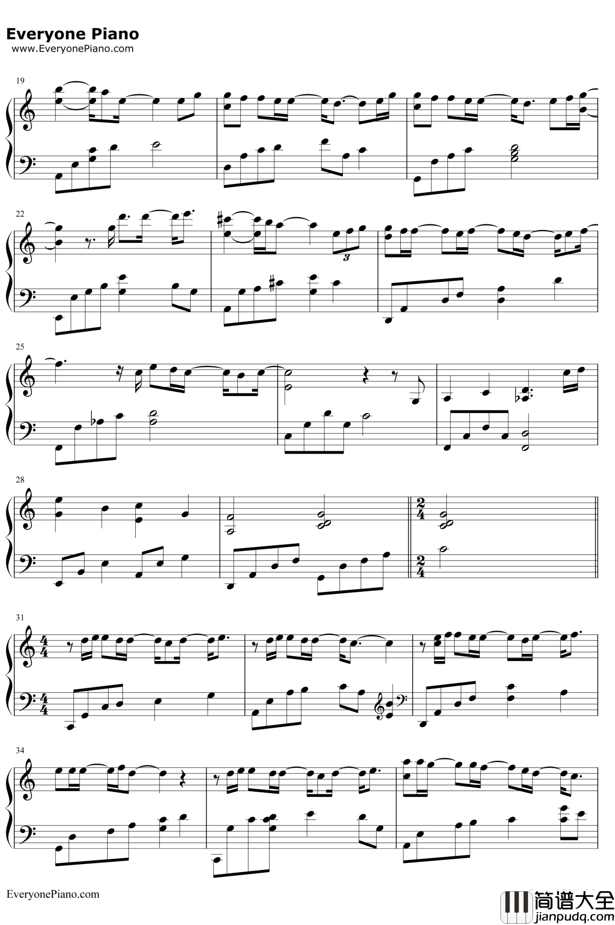 聆听你的话_钢琴谱_尹美莱