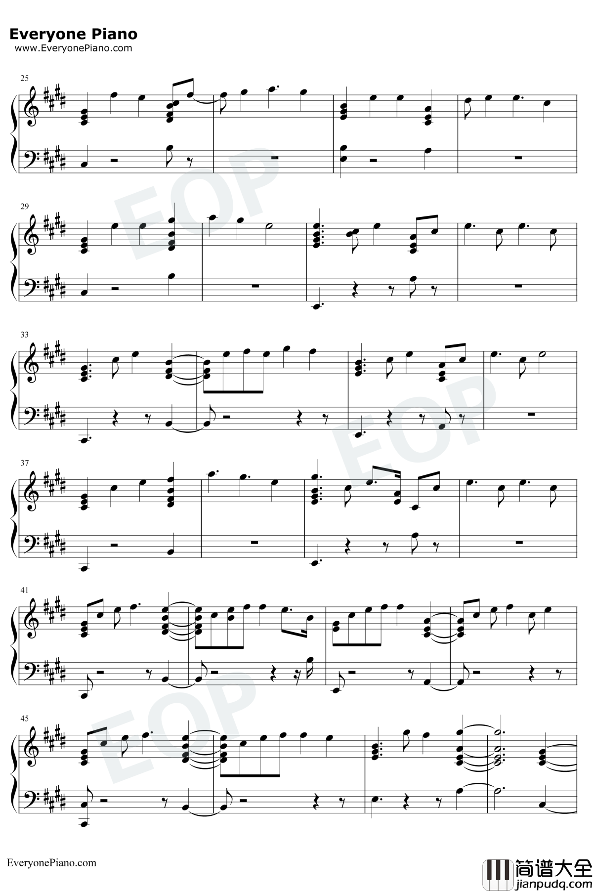 Babe钢琴谱_Sugarland_/_Taylor_Swift