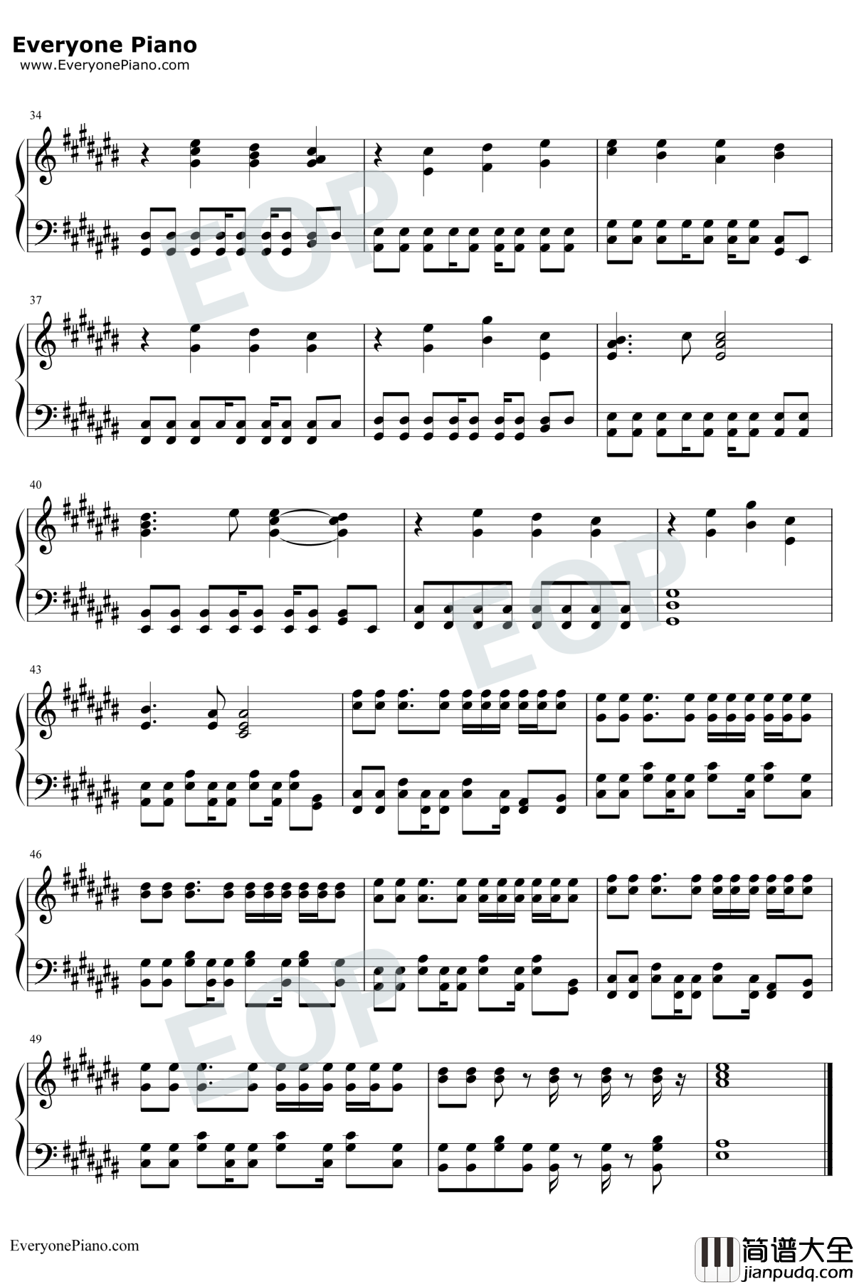 go_forward钢琴谱_KIMERU