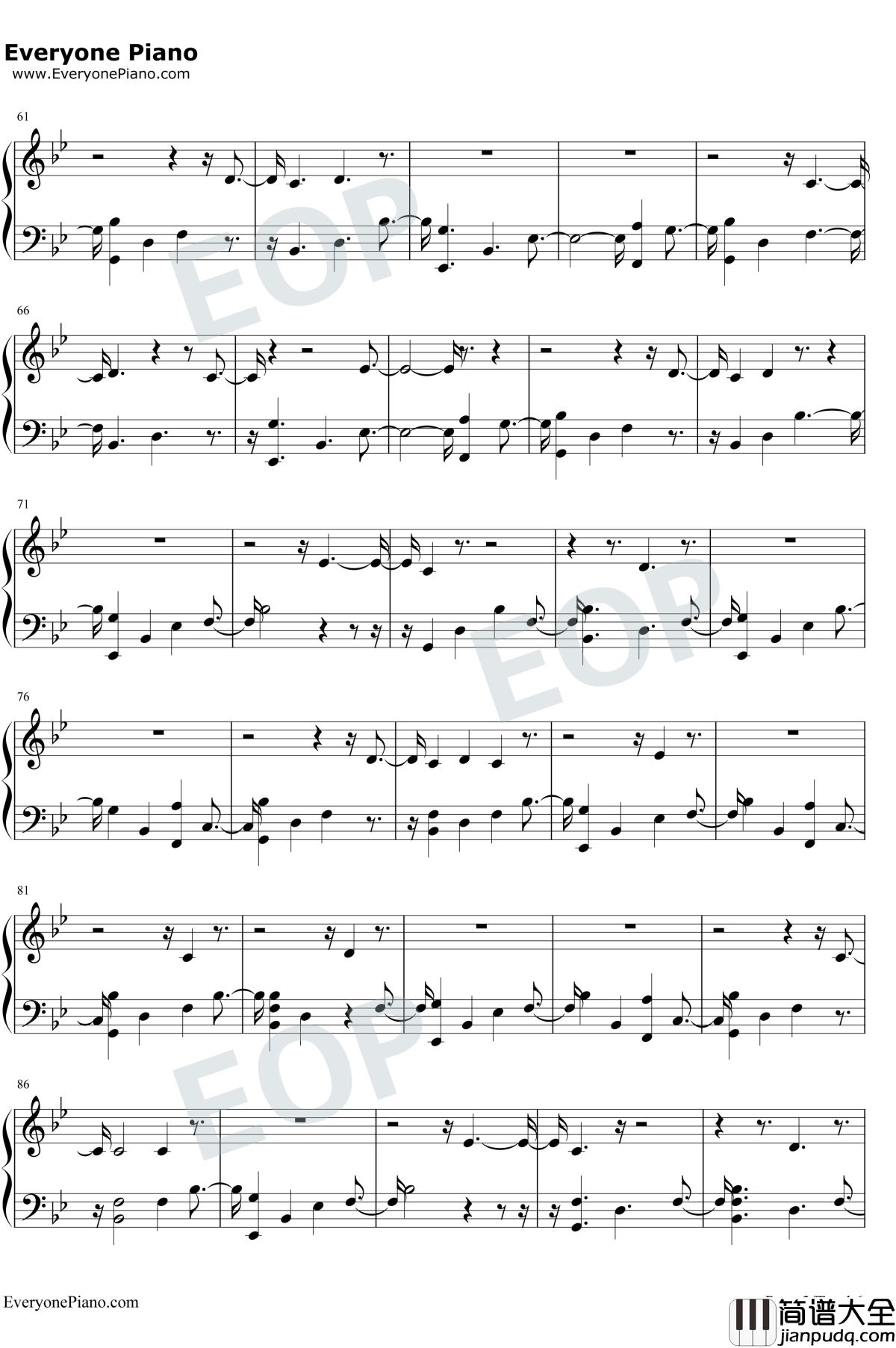 Friends钢琴谱_Marshmello_/_Anne_Marie