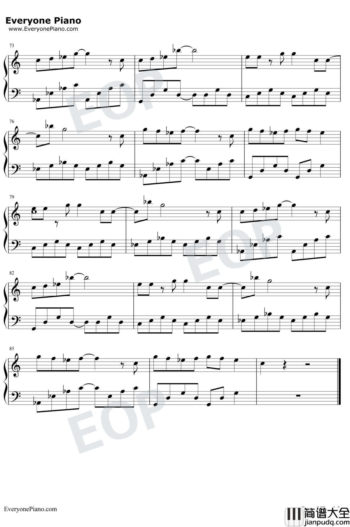 舞娘钢琴谱_蔡依林