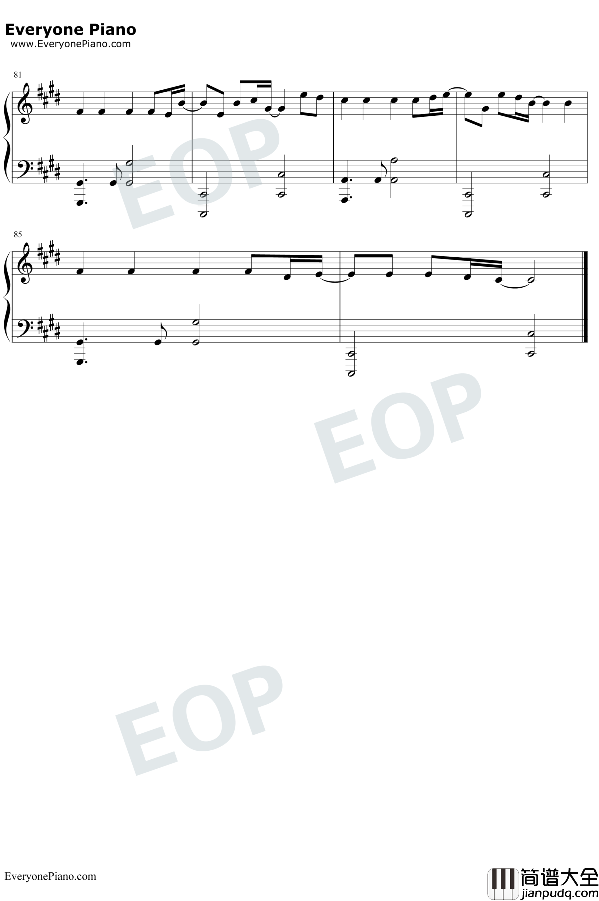 Lullaby钢琴谱_R3hab_/_Mike_Williams