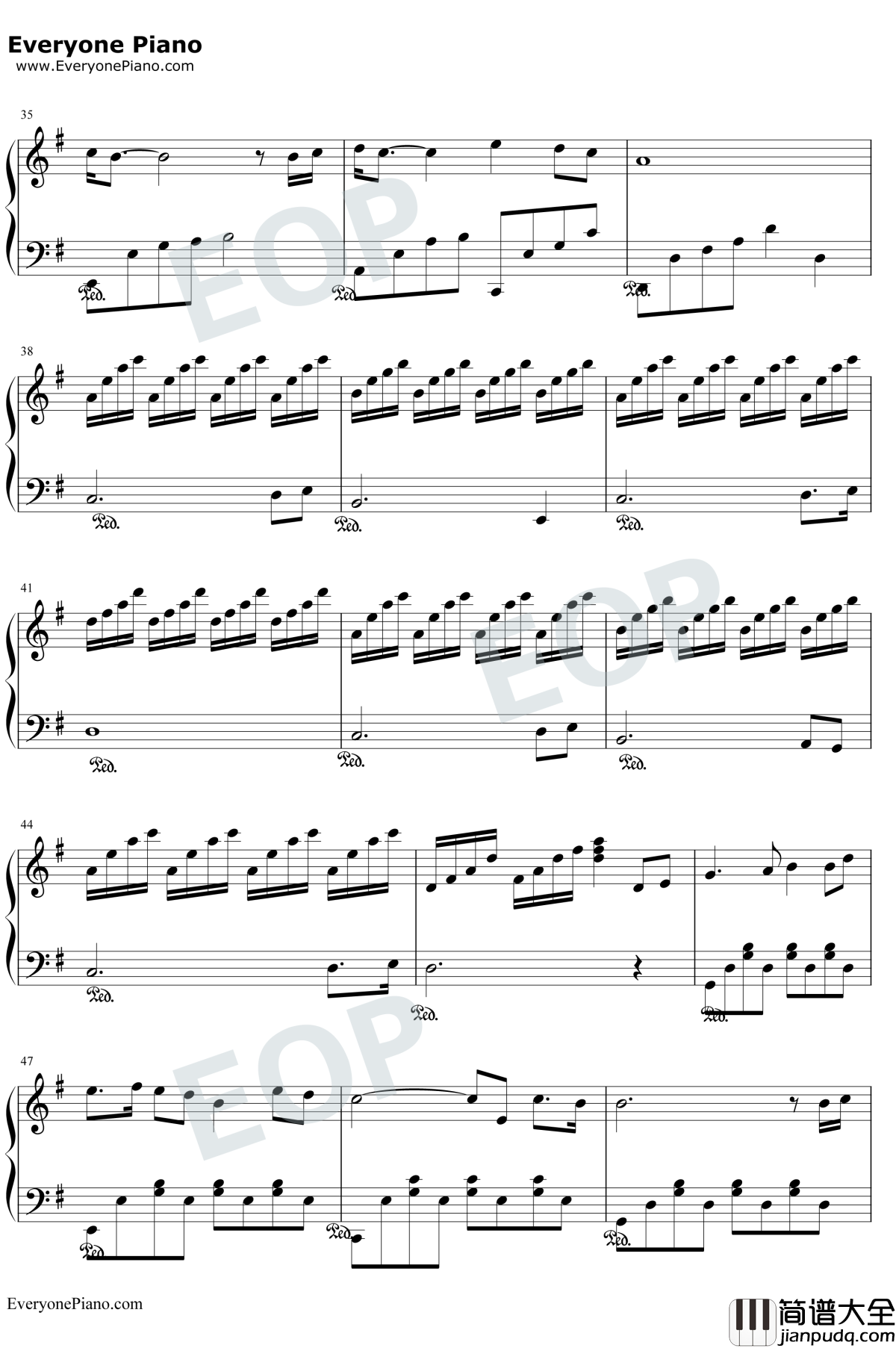 丝绸之路钢琴谱_喜多郎