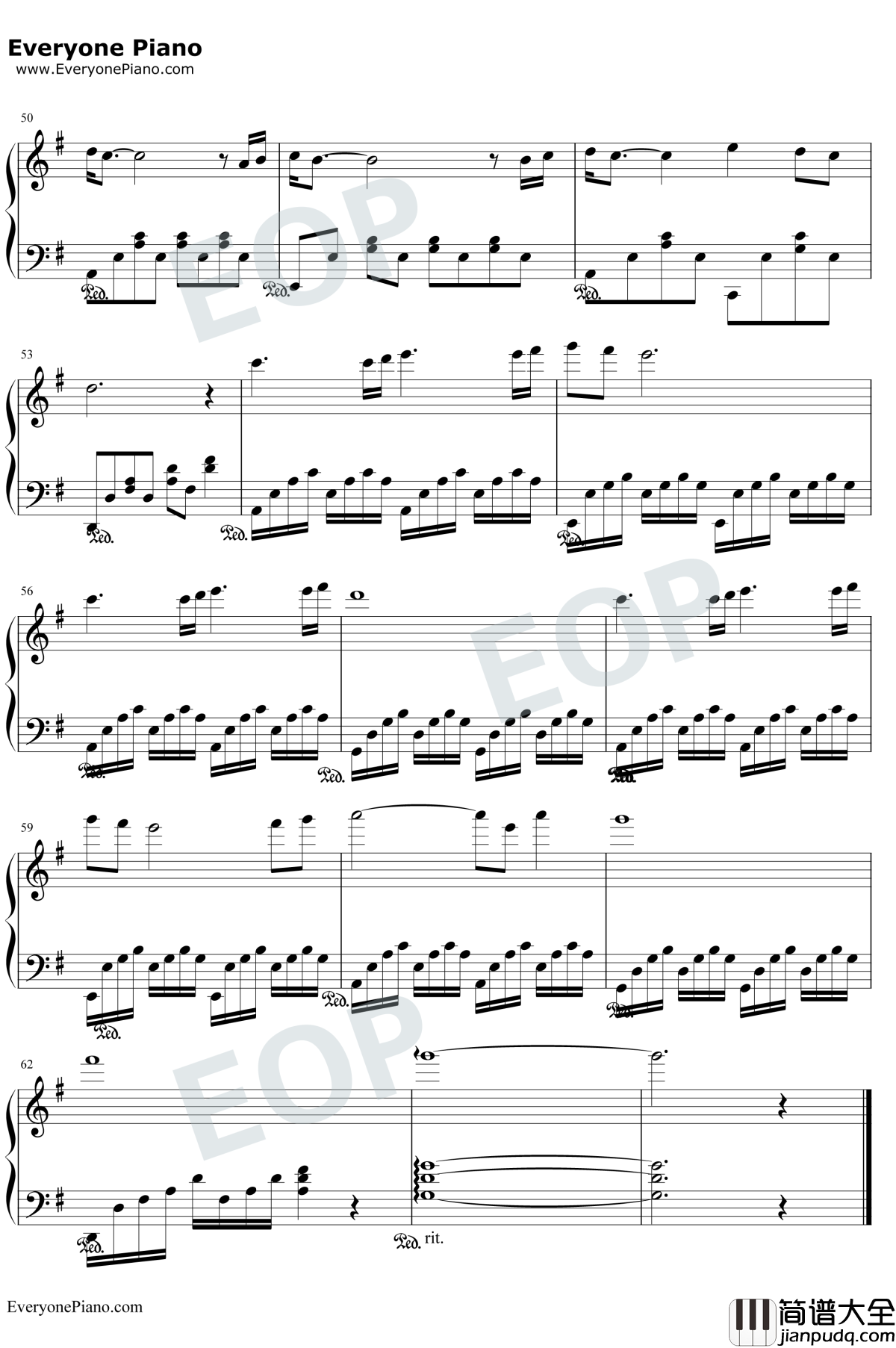 丝绸之路钢琴谱_喜多郎