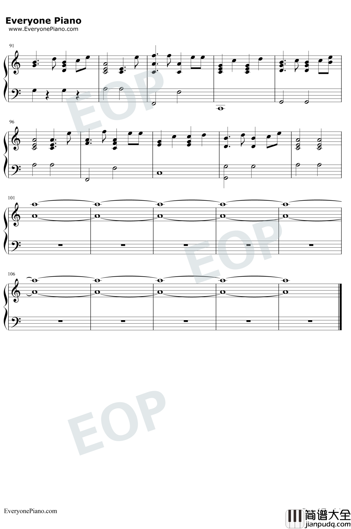 Us钢琴谱_James_Bay