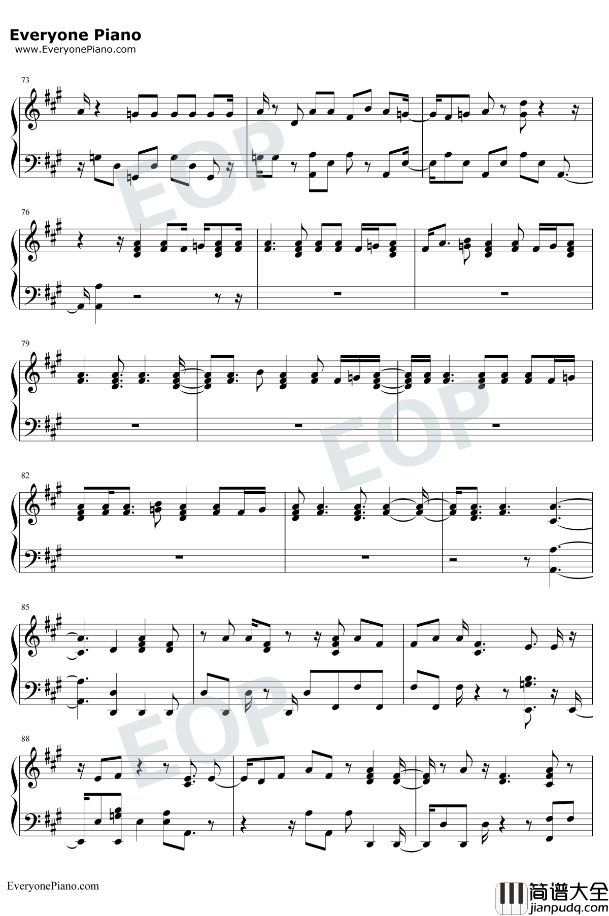 Wake_Me_Up钢琴谱_TWICE