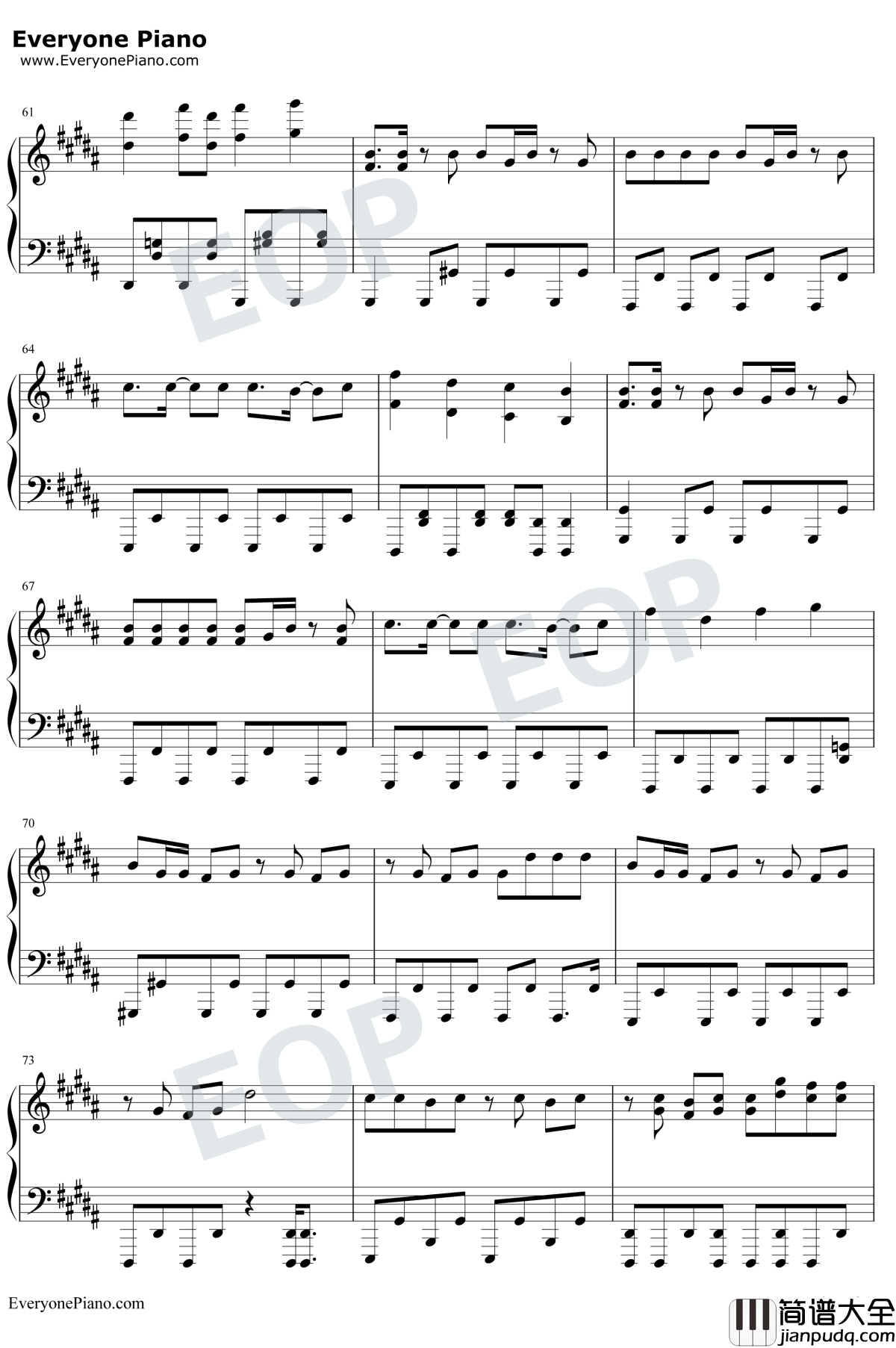 太阳系迪斯科钢琴谱_初音未来