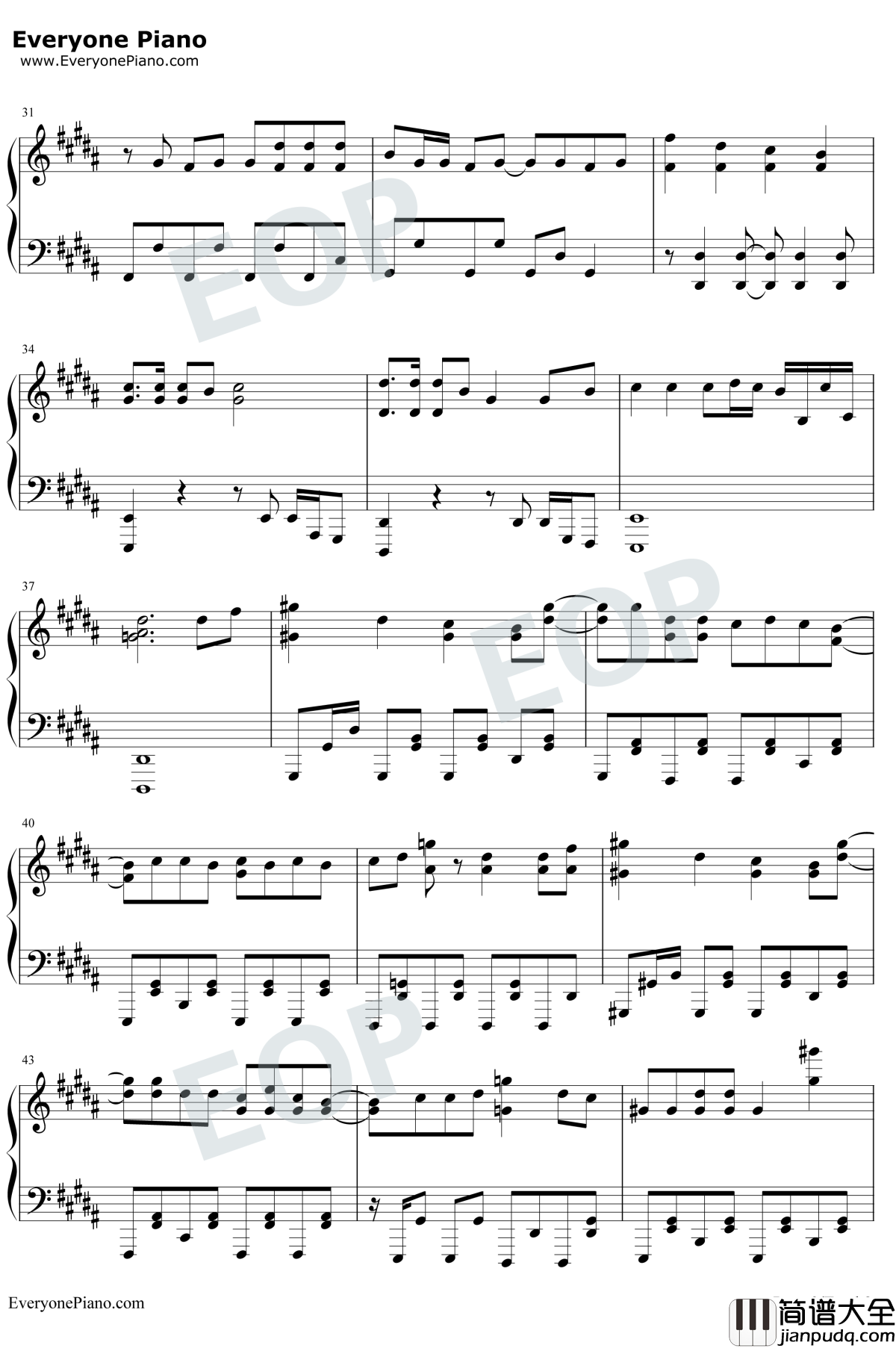 太阳系迪斯科钢琴谱_初音未来
