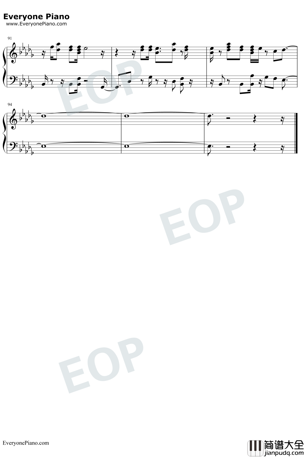 Somebody钢琴谱_The_Chainsmokers_/_Drew_Love