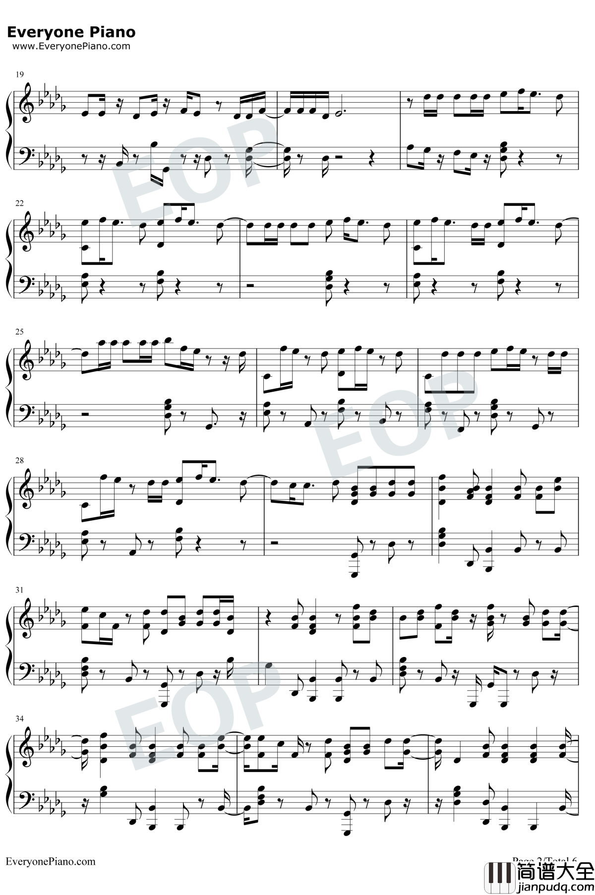 Somebody钢琴谱_The_Chainsmokers_/_Drew_Love