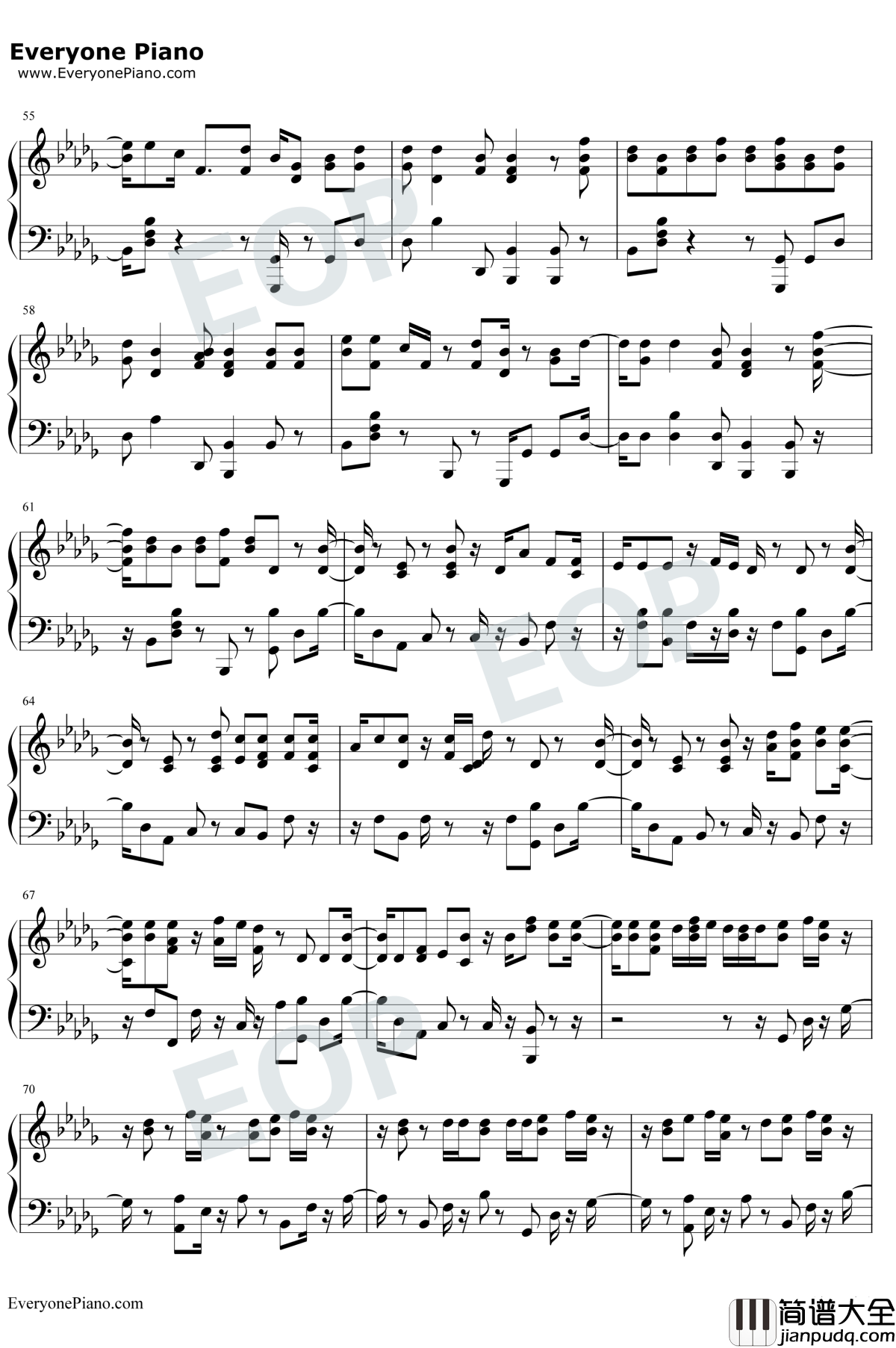 Somebody钢琴谱_The_Chainsmokers_/_Drew_Love