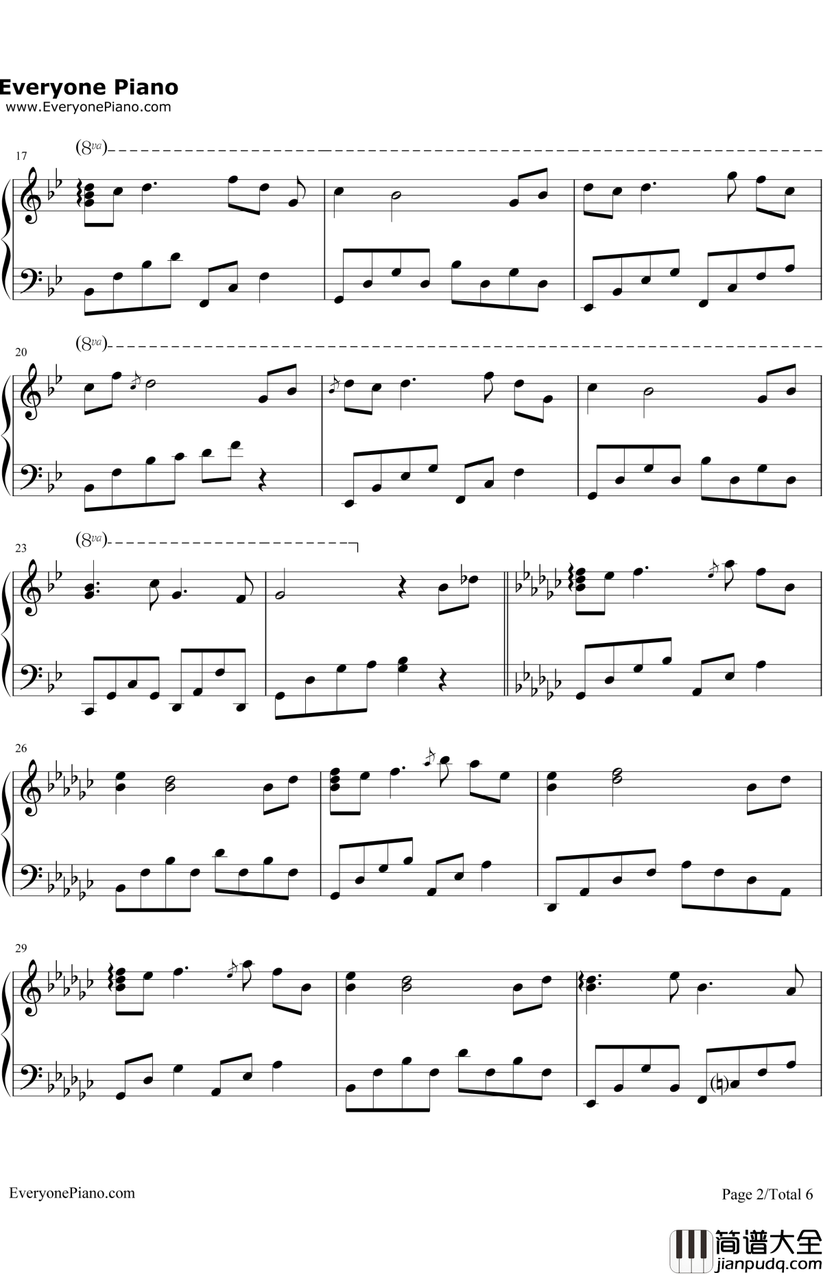 风居住的街道完美演奏版钢琴谱_矶村由纪子