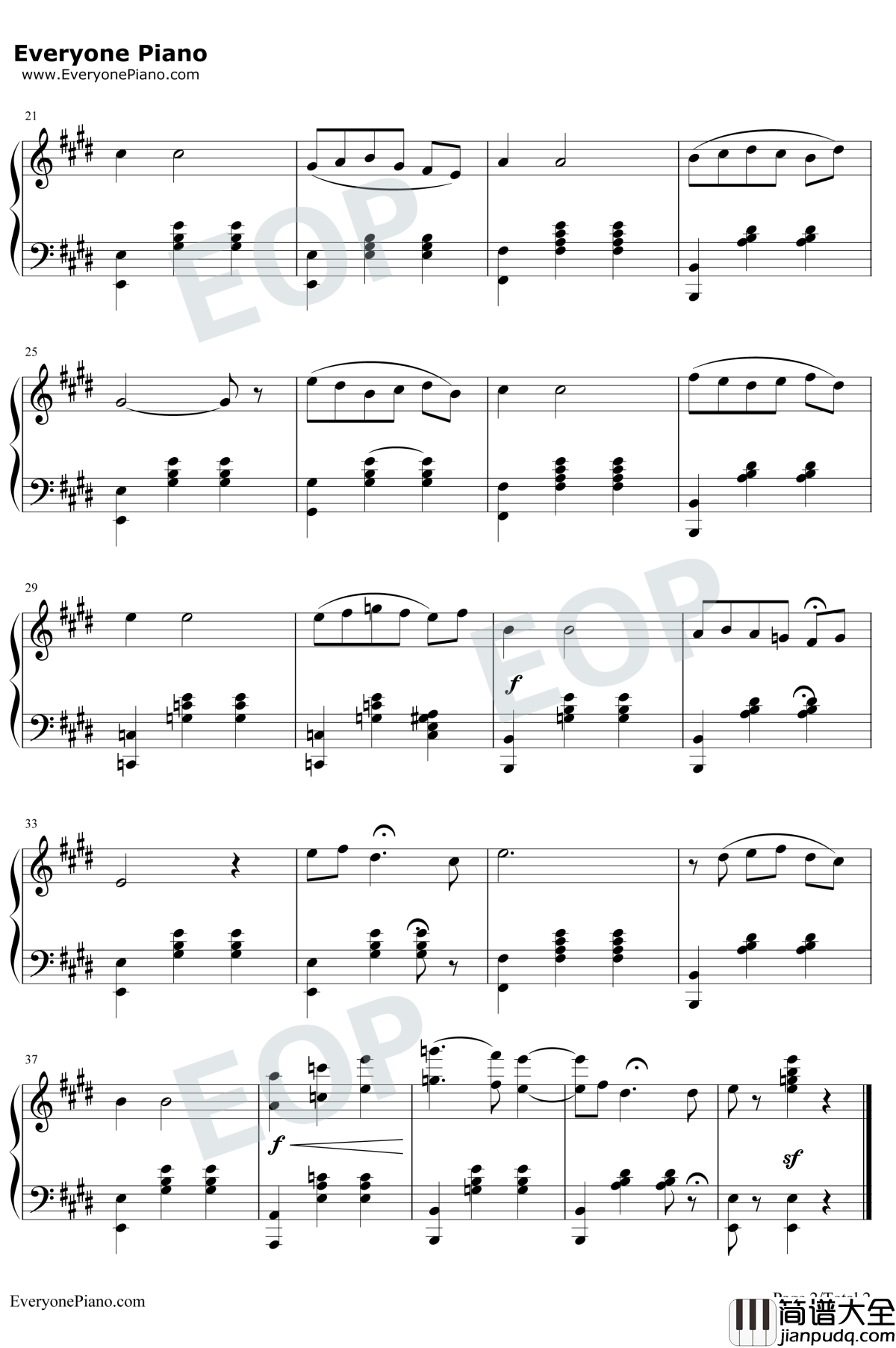 重归苏莲托钢琴谱_埃尔内斯托·第·库尔蒂斯