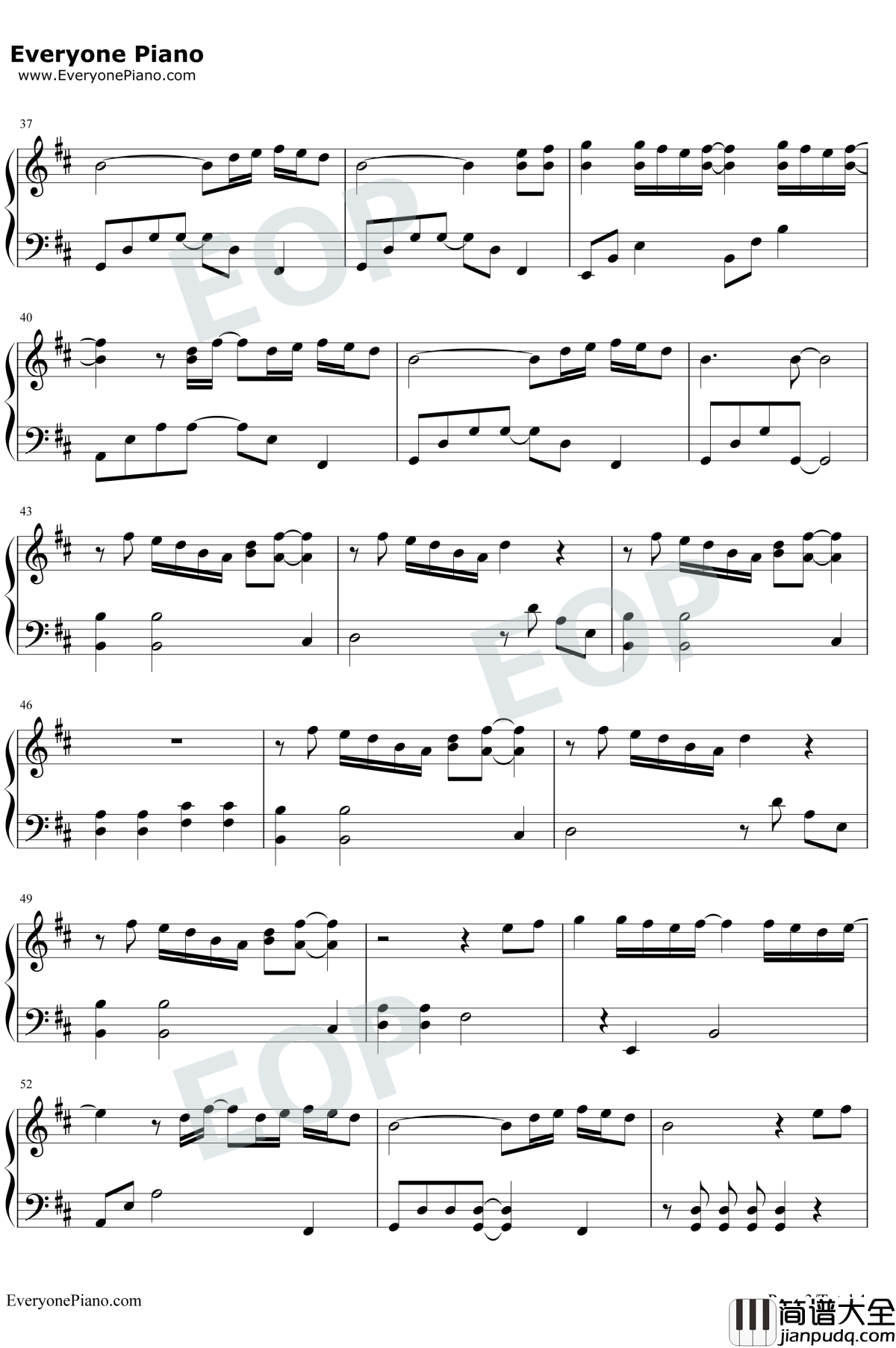 Nobody_But_You钢琴谱_Cesar_Sampson