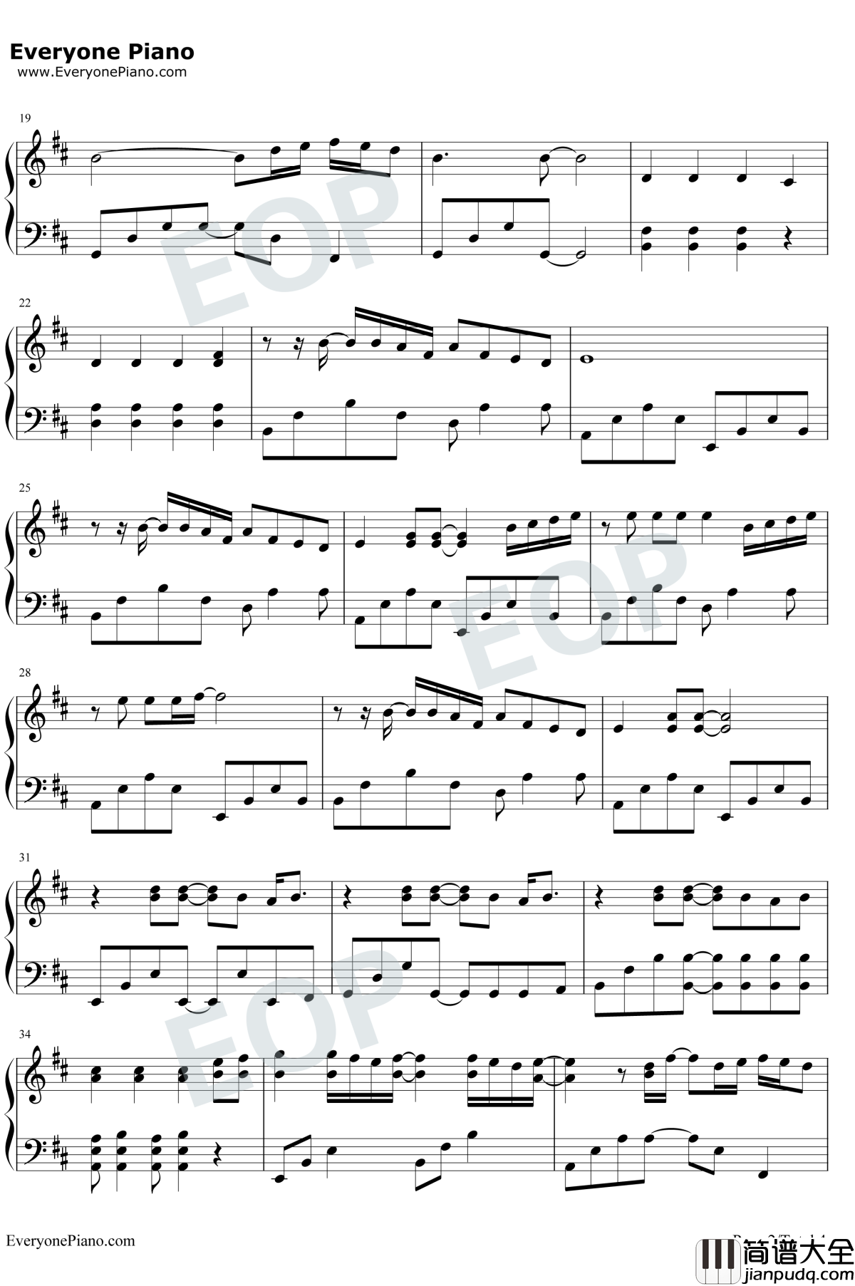 Nobody_But_You钢琴谱_Cesar_Sampson