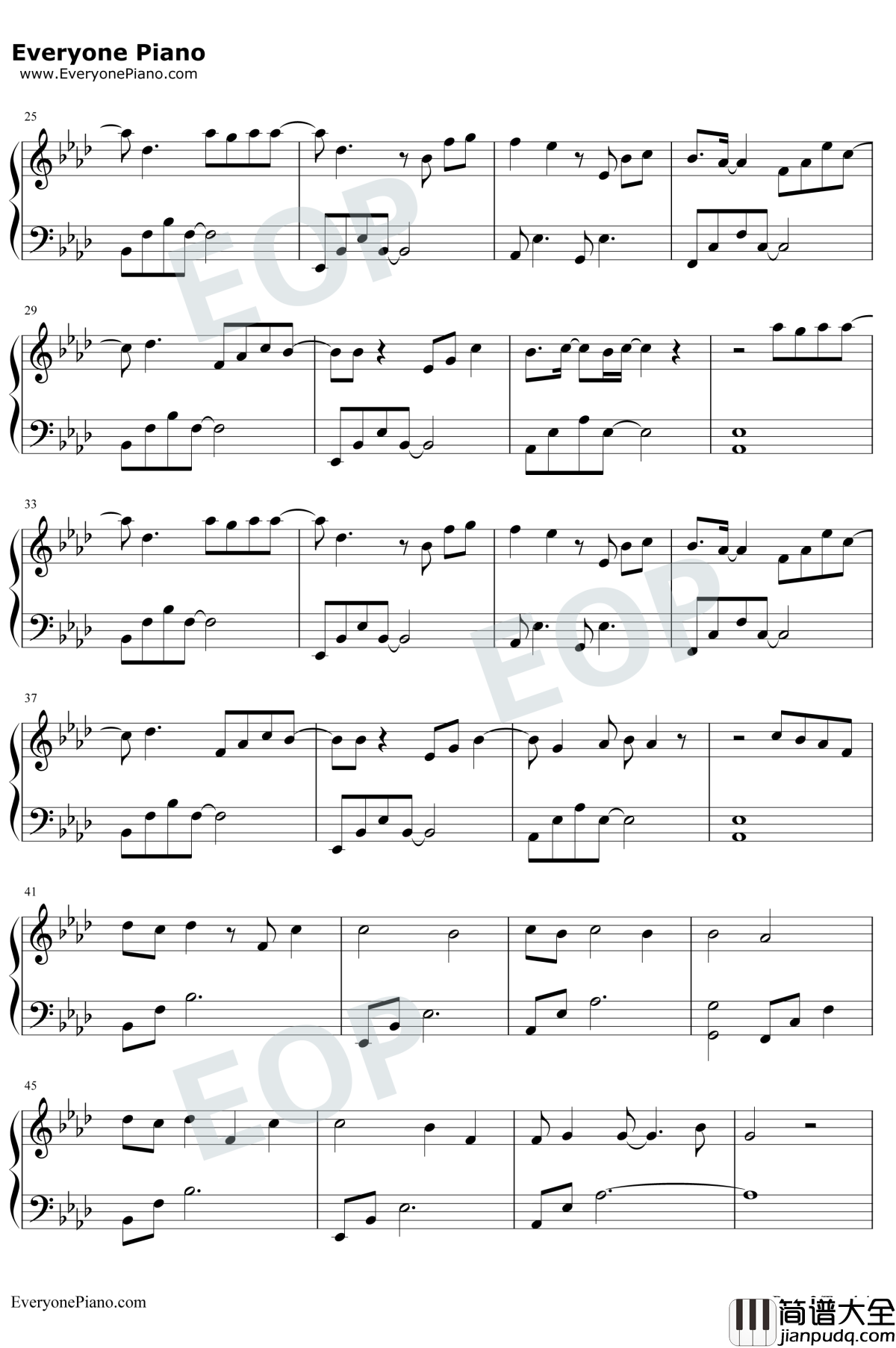 肆无忌惮钢琴谱_薛之谦