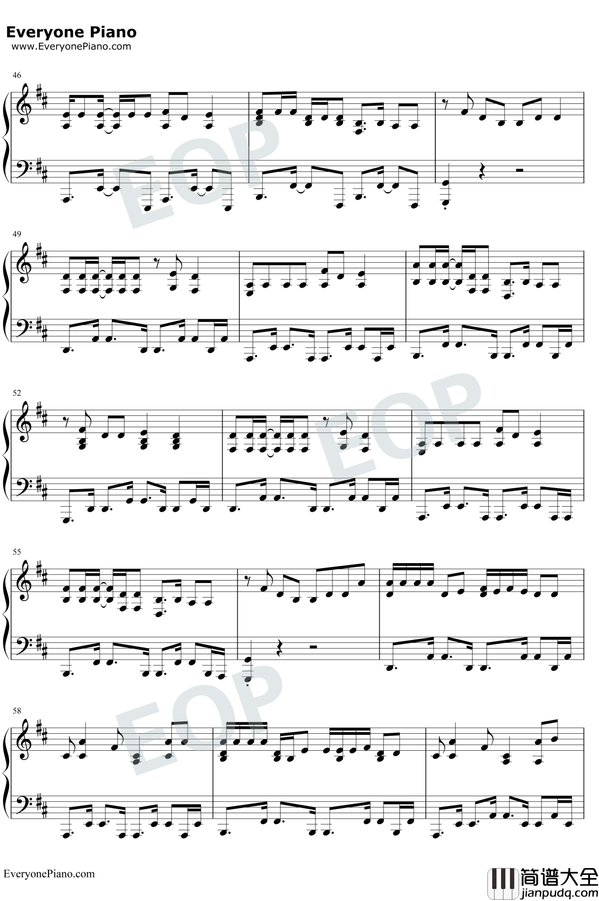 Waka_Waka钢琴谱_Shakira