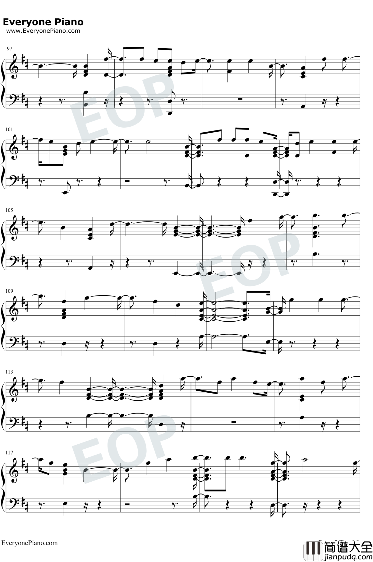 Fuego钢琴谱_Eleni_Foureira