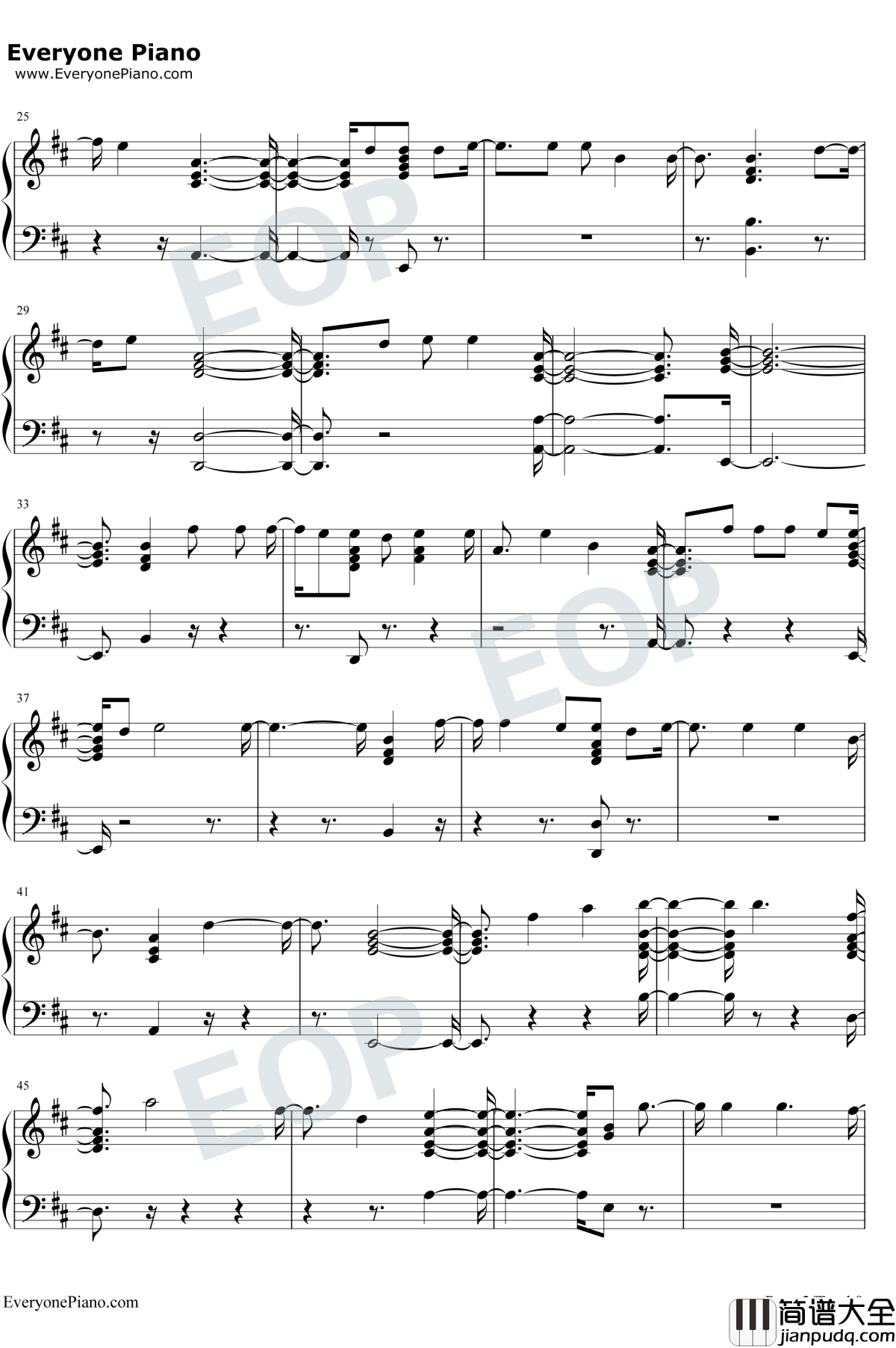 Fuego钢琴谱_Eleni_Foureira