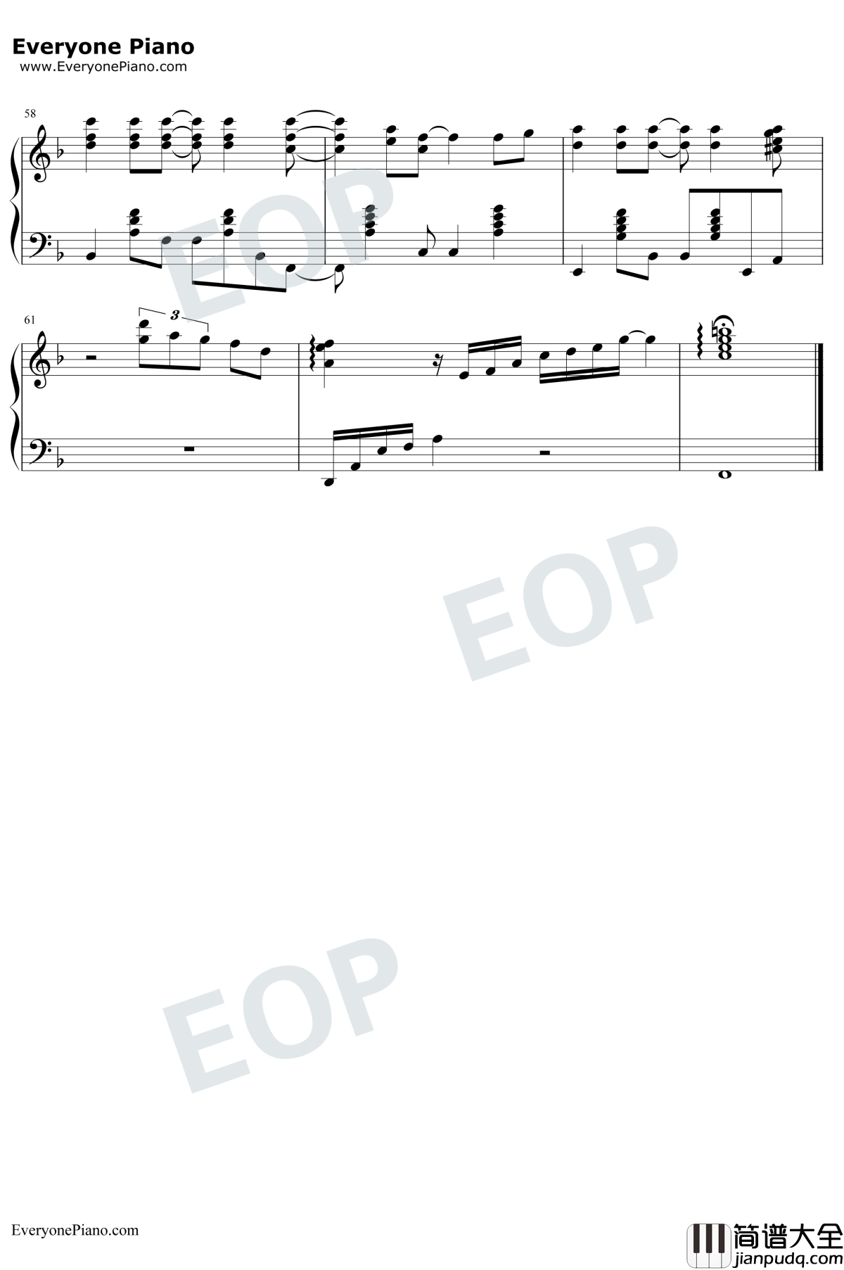 Summer爵士版钢琴谱_久石让