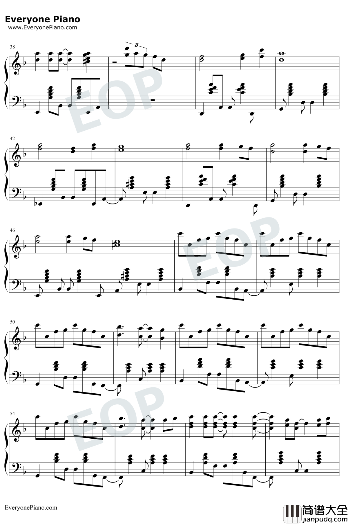 Summer爵士版钢琴谱_久石让