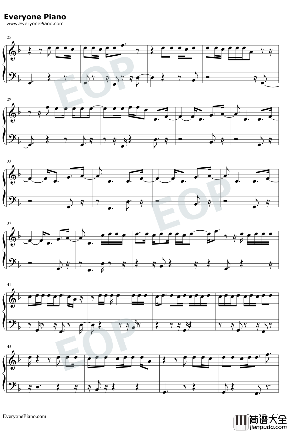 Live_It_Up钢琴谱_Nicky_Jam_/_Will_Smith_/_Era_Istrefi