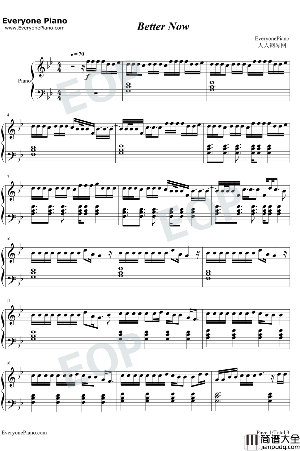 Better_Now钢琴谱_Post_Malone