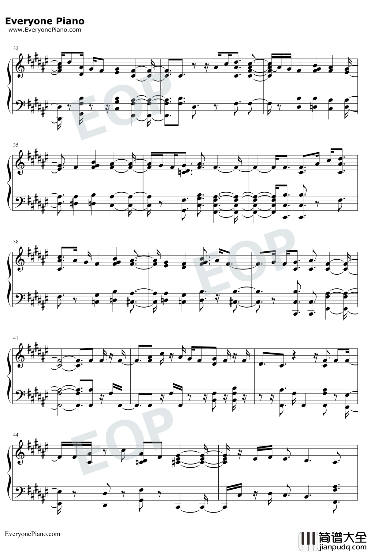 And_the_Day_Goes_On钢琴谱_Bill_Wurtz