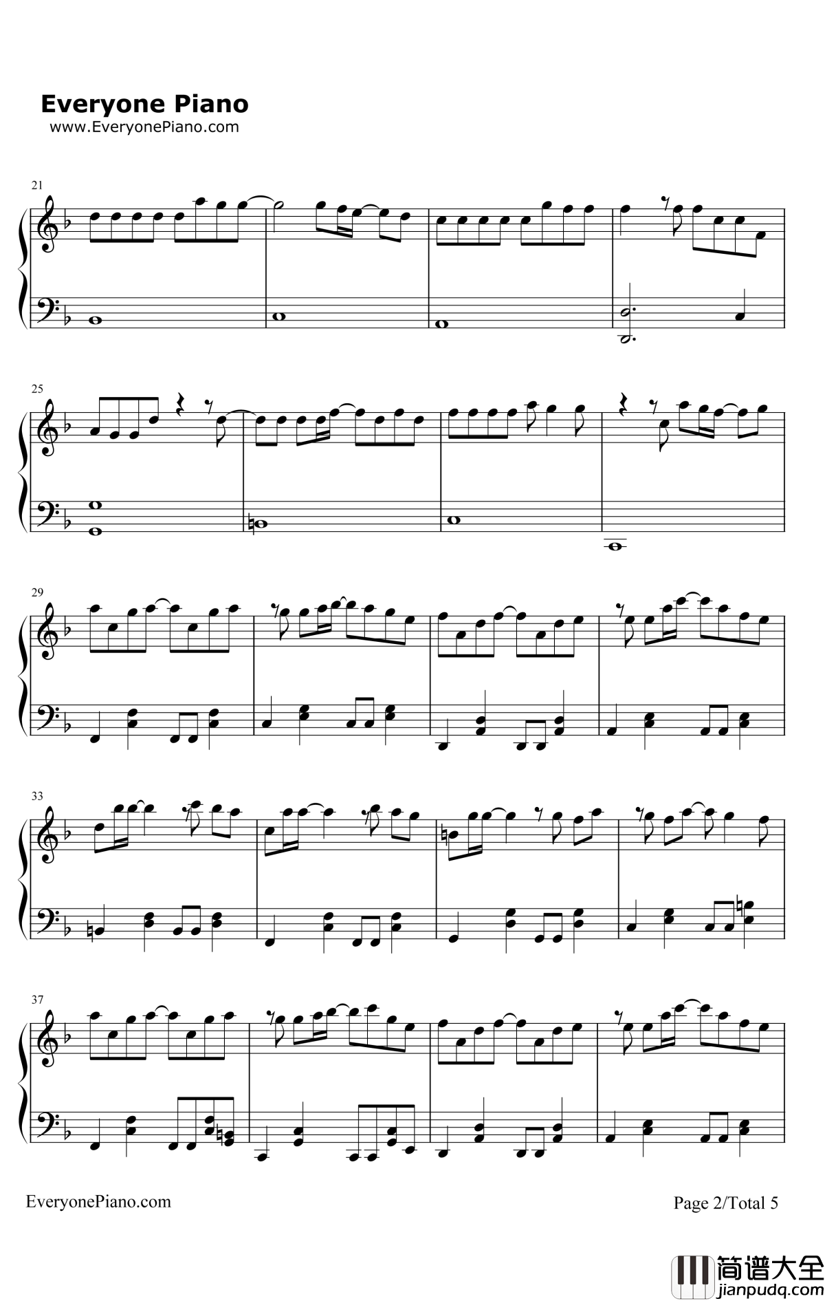 小幸运钢琴谱_Hebe/田馥甄