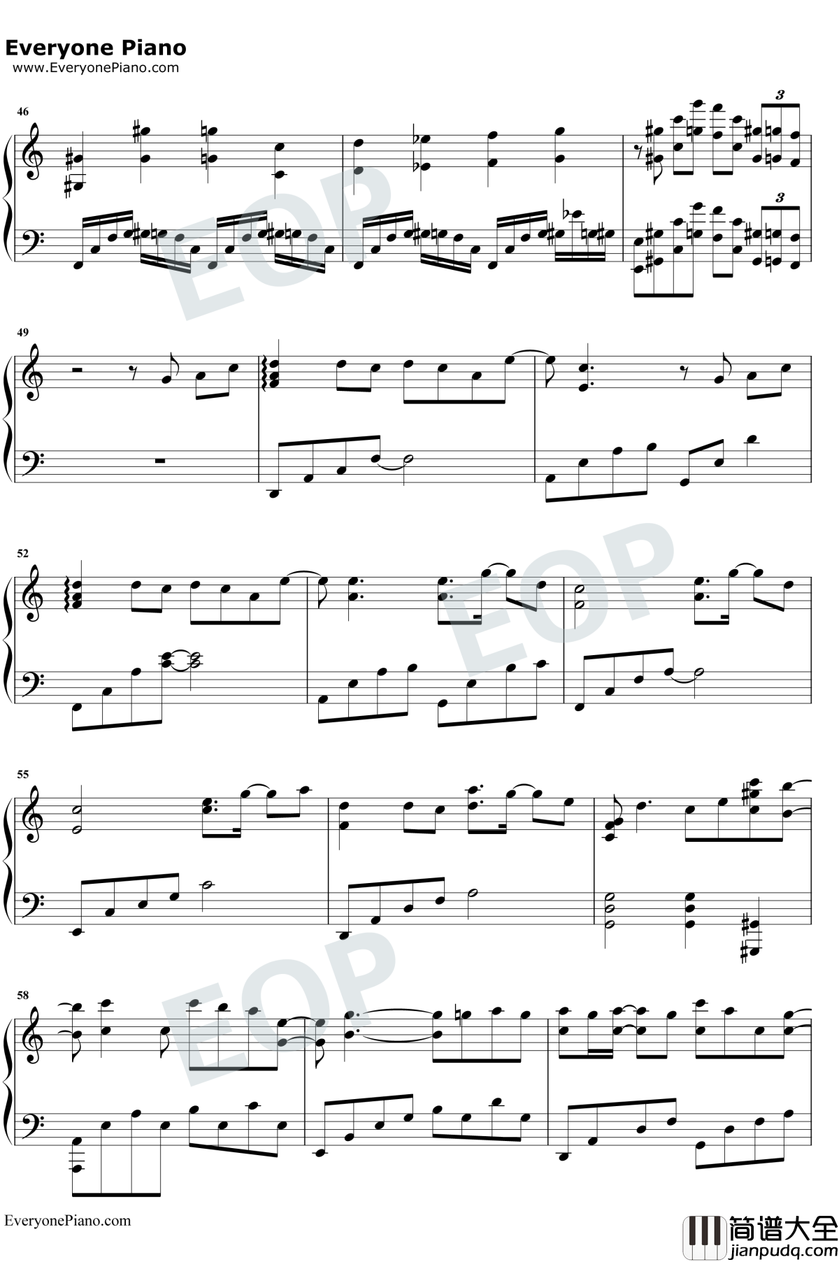 时间有泪钢琴谱_张碧晨